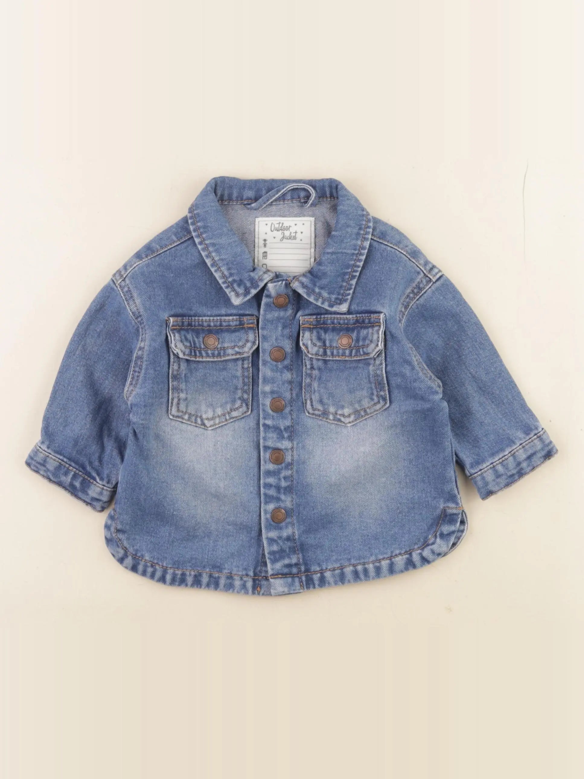 Vertbaudet - chemise bleu - 6 mois