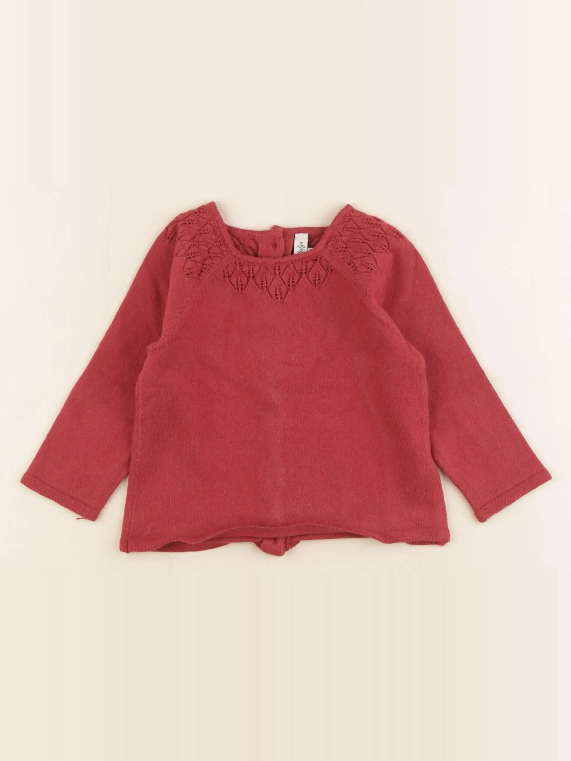 Natalys - pull rouge - 12 mois
