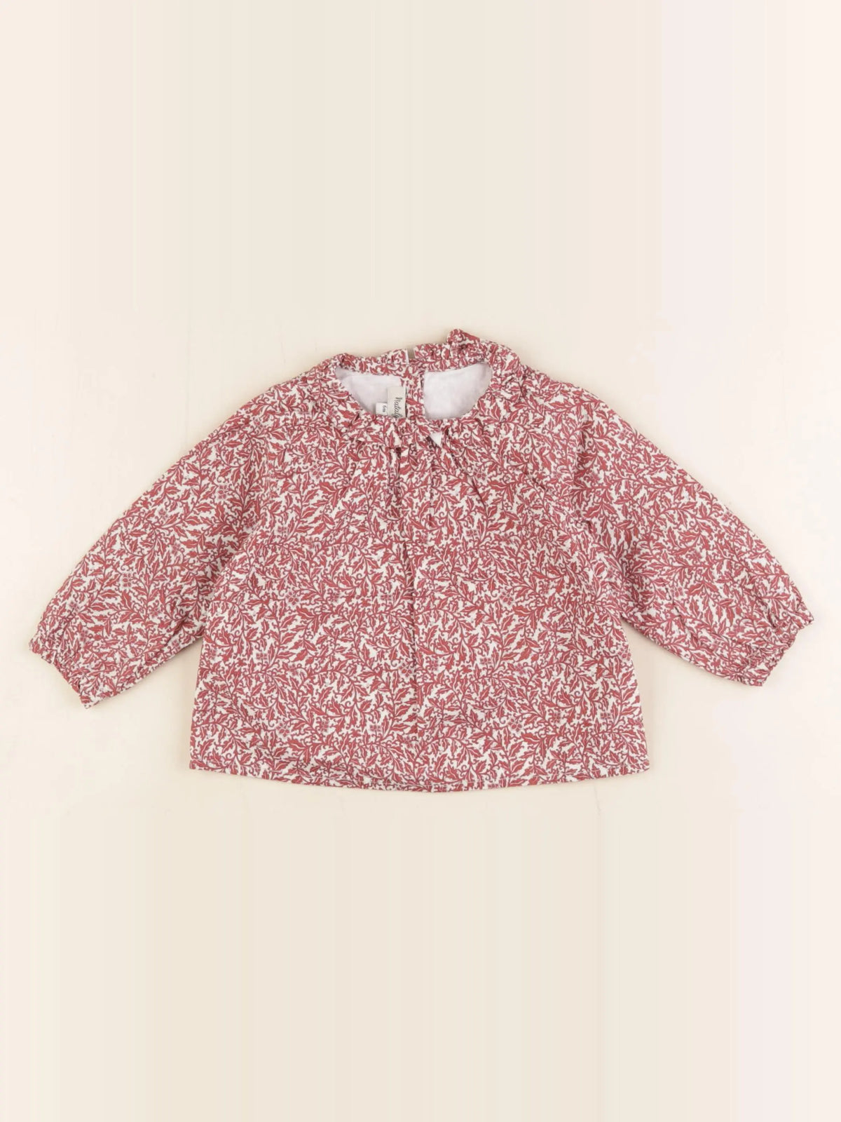 Natalys - blouse coton rouge - 6 mois