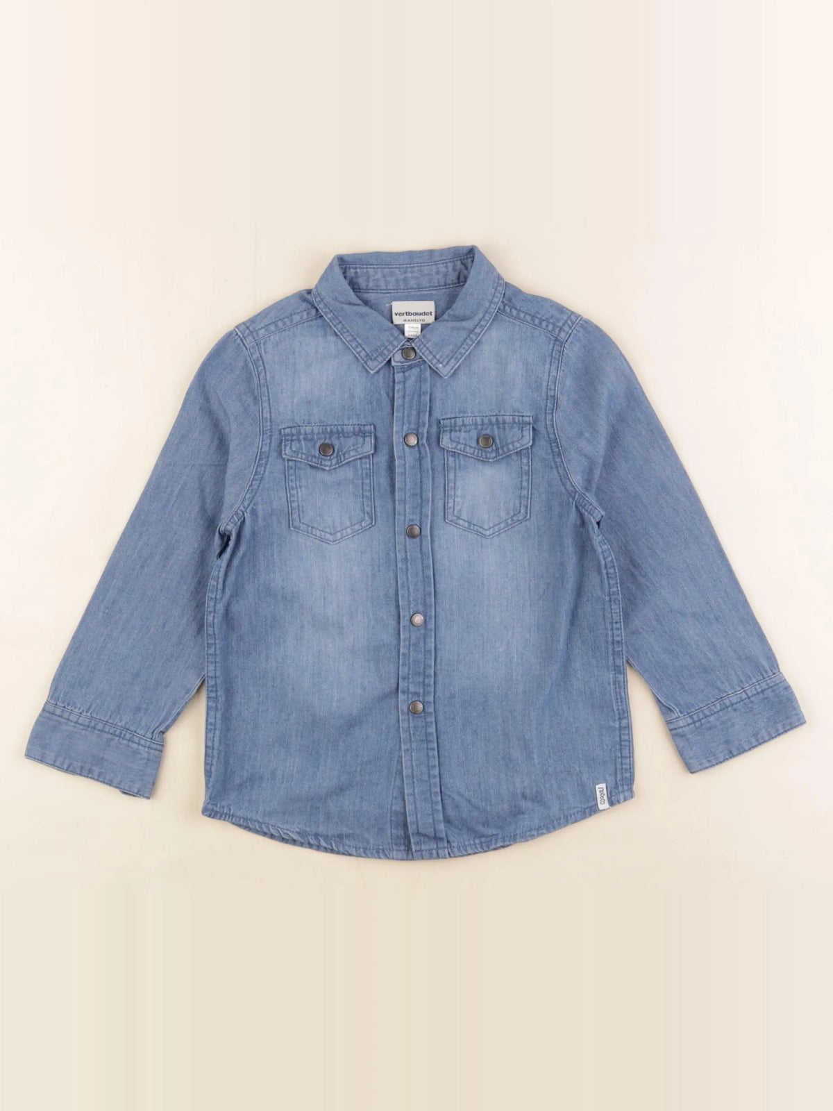 Vertbaudet - chemise bleu - 4 ans