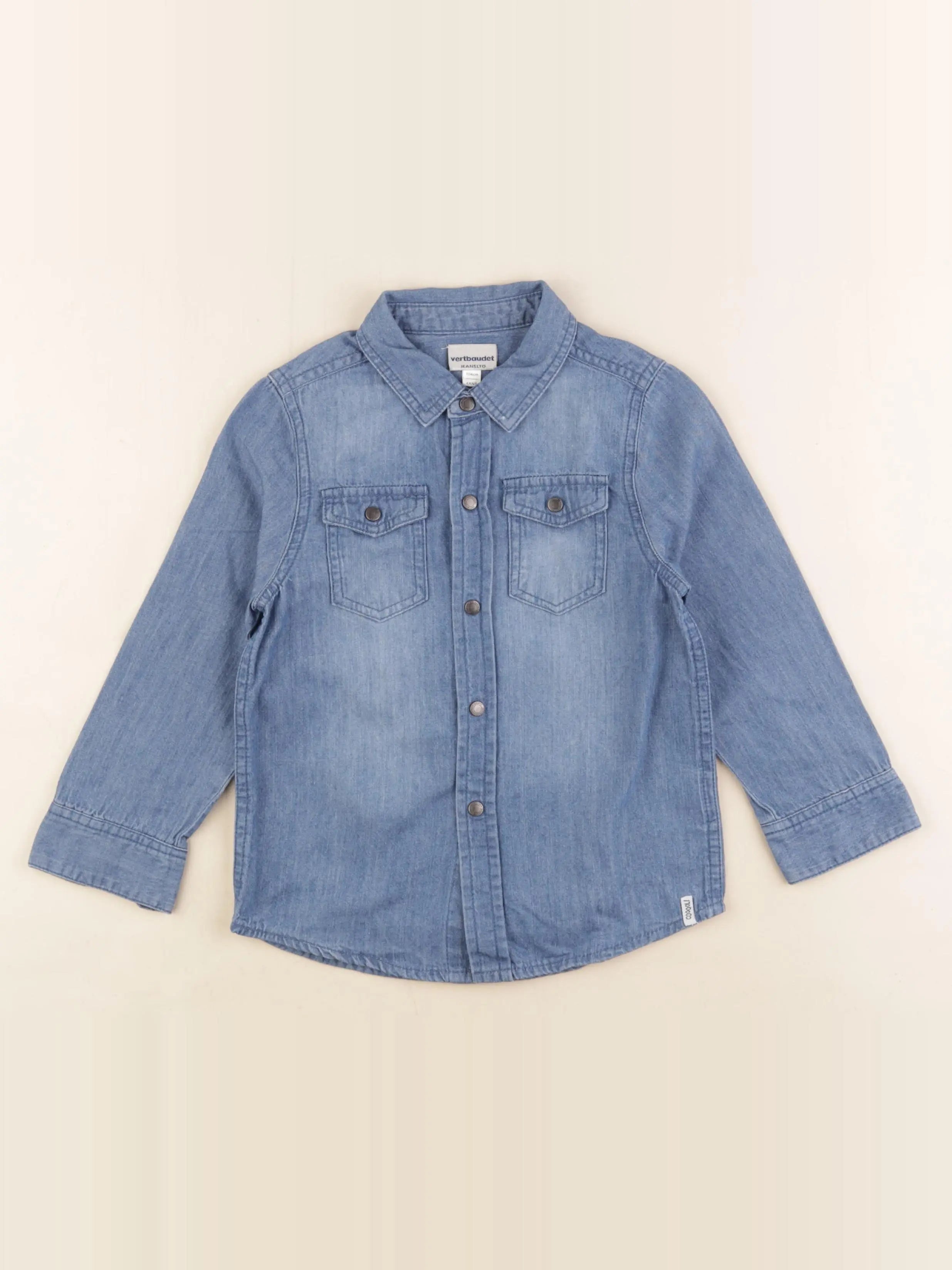 Vertbaudet - chemise bleu - 4 ans