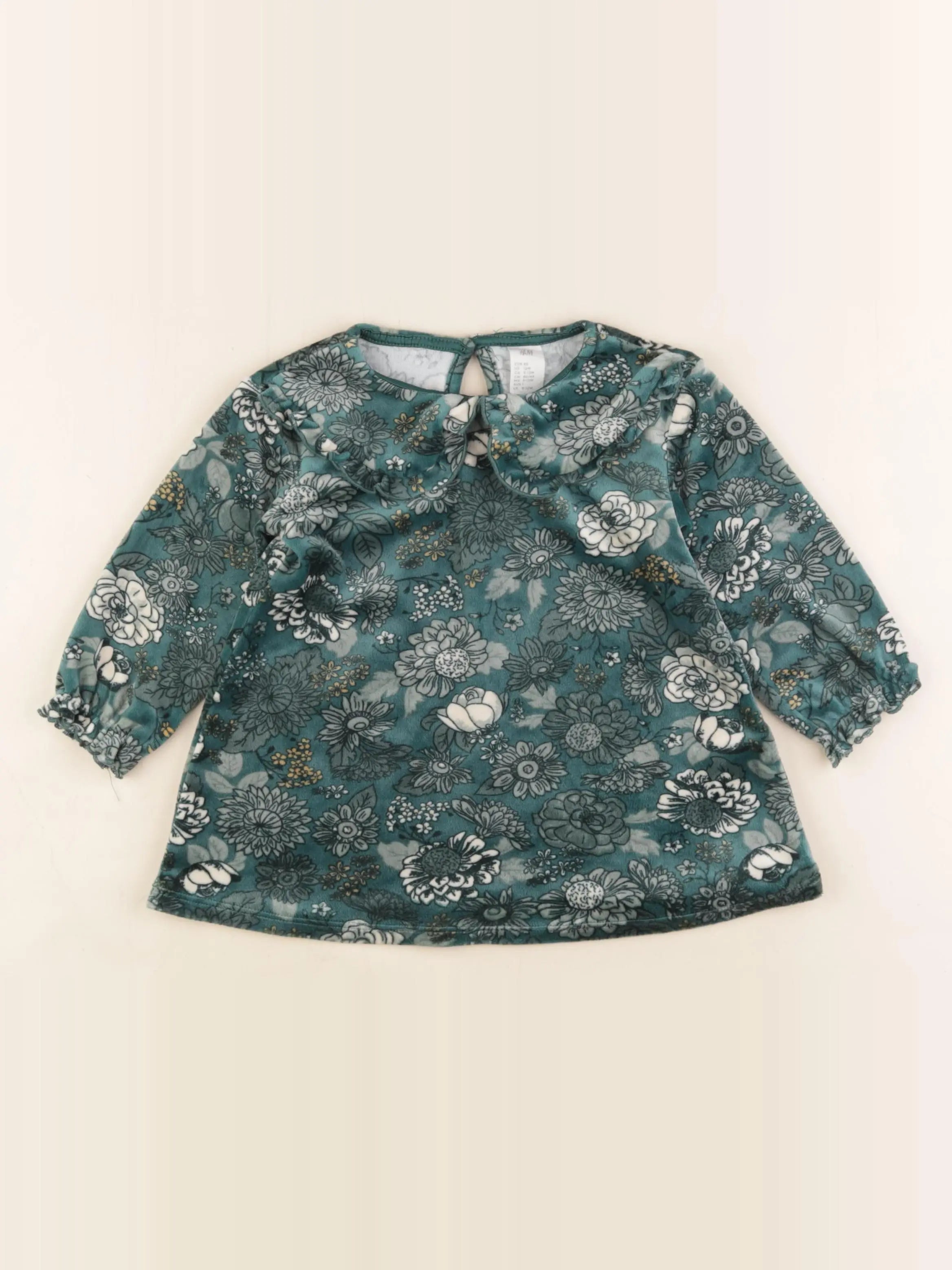 H&M - robe vert - 9/12 mois