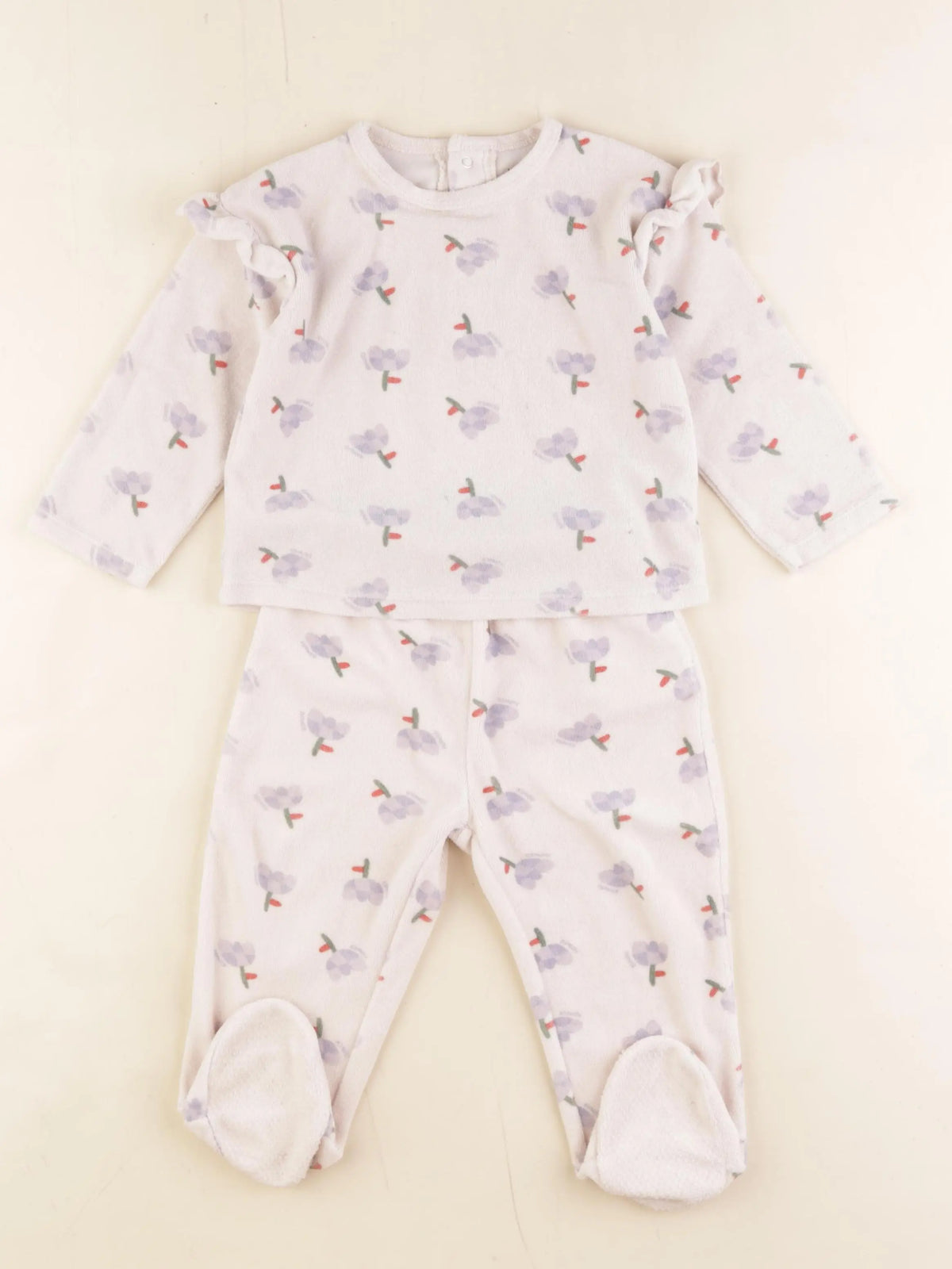 La Redoute - pyjama velours rose - 18 mois