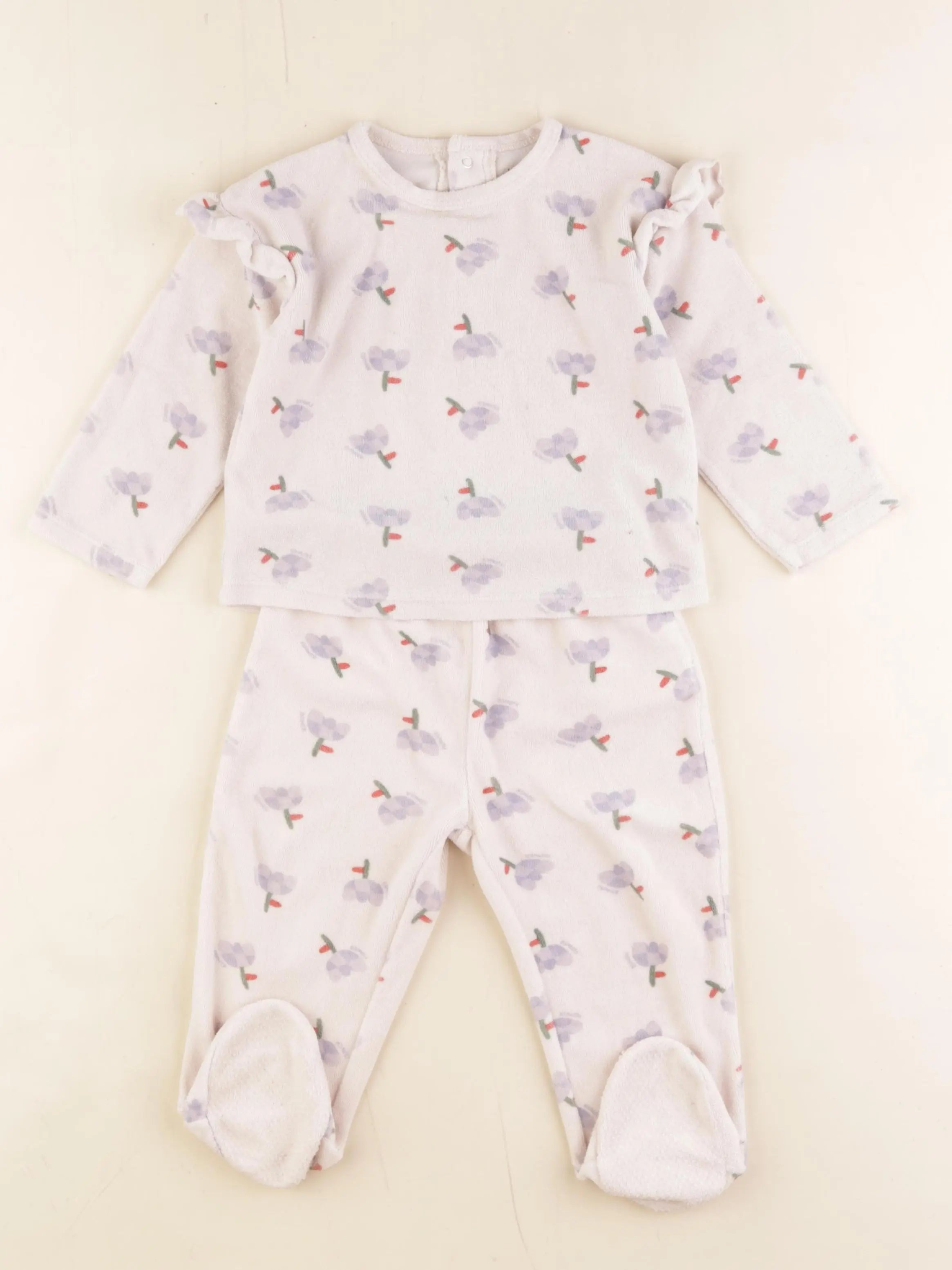 La Redoute - pyjama velours rose - 18 mois