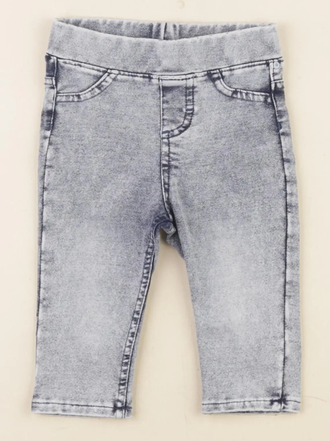 H&M - jegging bleu - 4/6 mois