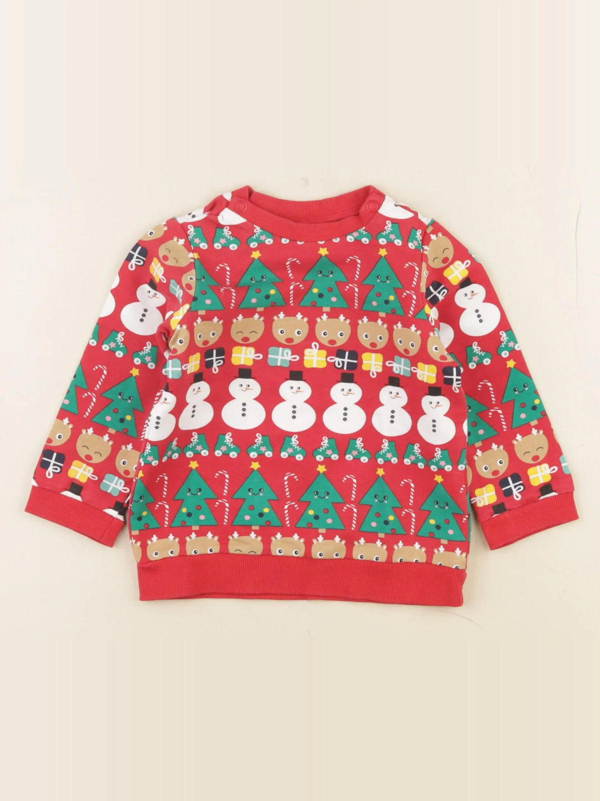H&M - sweat multicolore - 6/9 mois