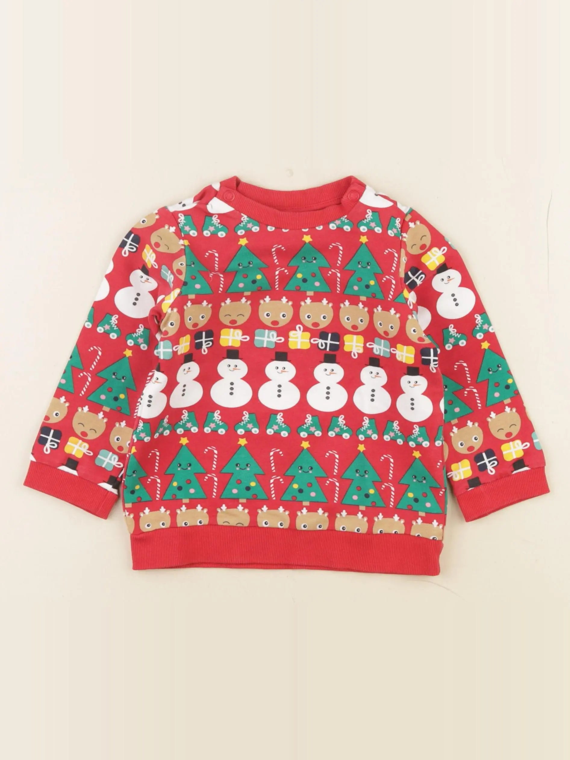 H&M - sweat multicolore - 6/9 mois