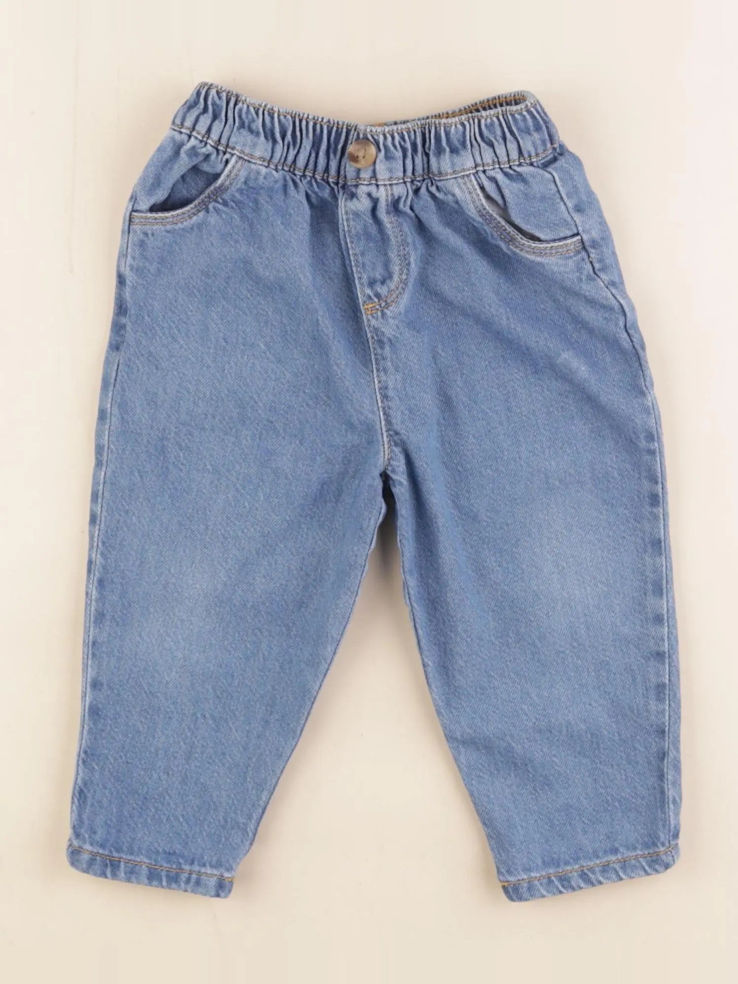 Vertbaudet - pantalon bleu - 9 mois