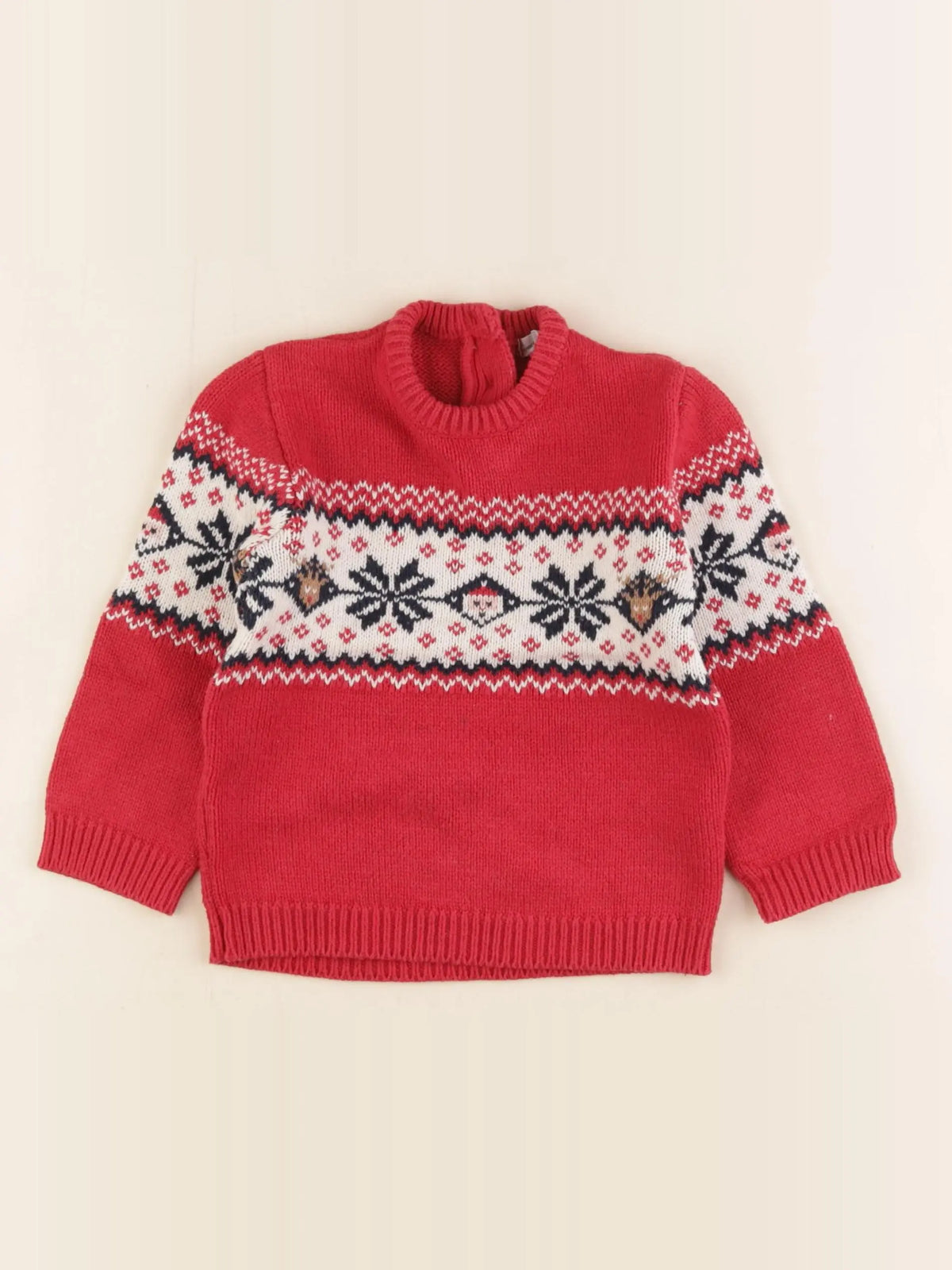 Vertbaudet - pull rouge - 24 mois