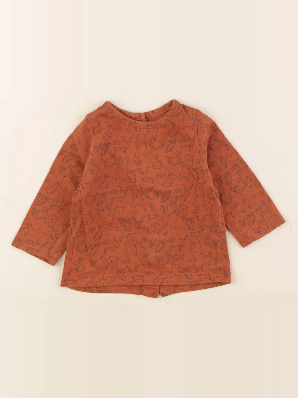 Vertbaudet - tee-shirt marron - 3 mois