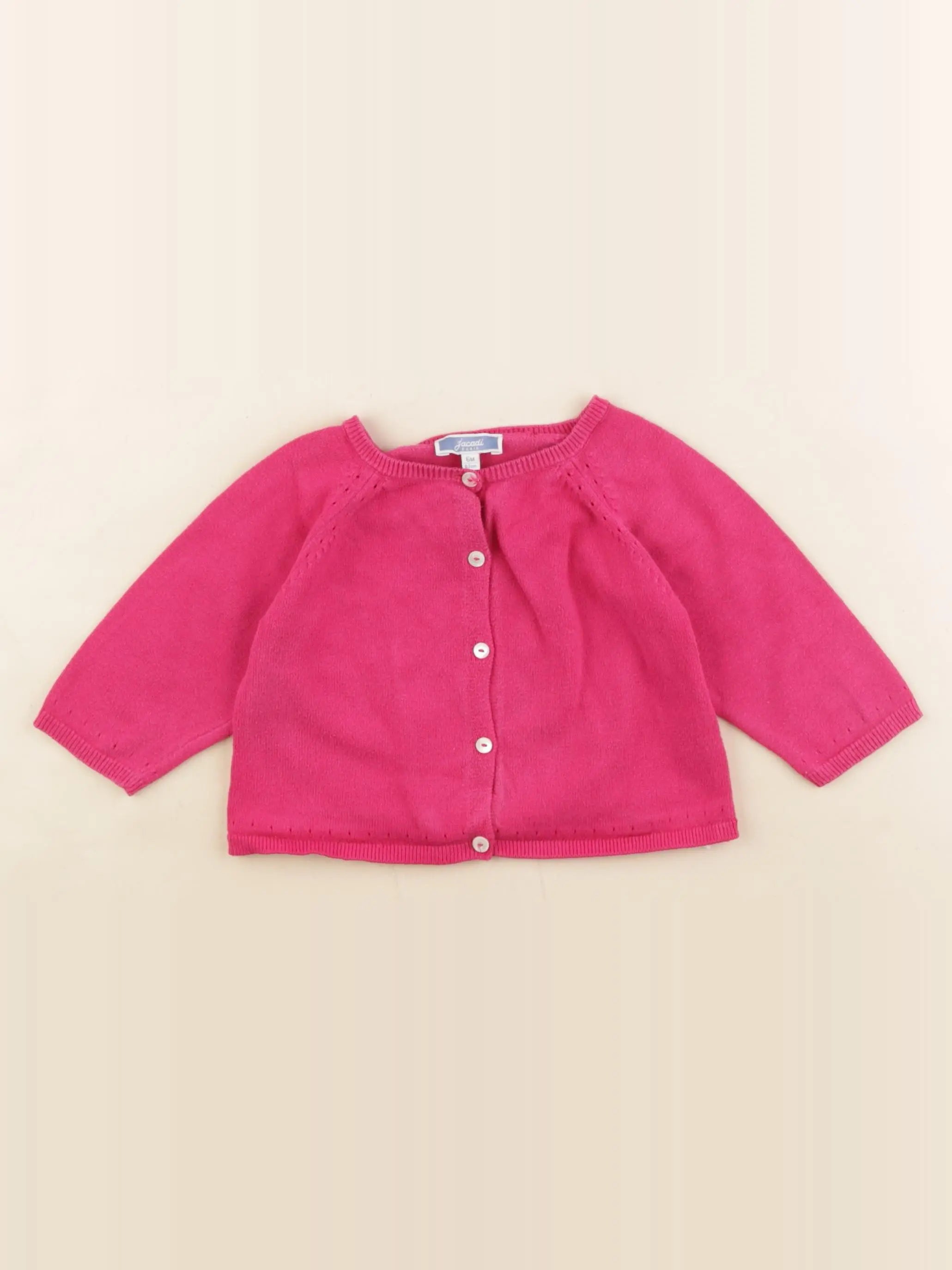Jacadi - gilet rose - 6 mois
