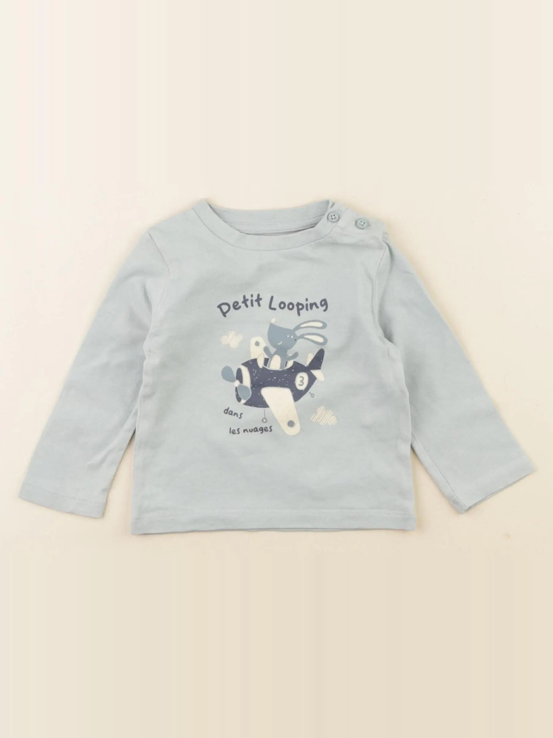 Vertbaudet - tee-shirt vert - 6 mois
