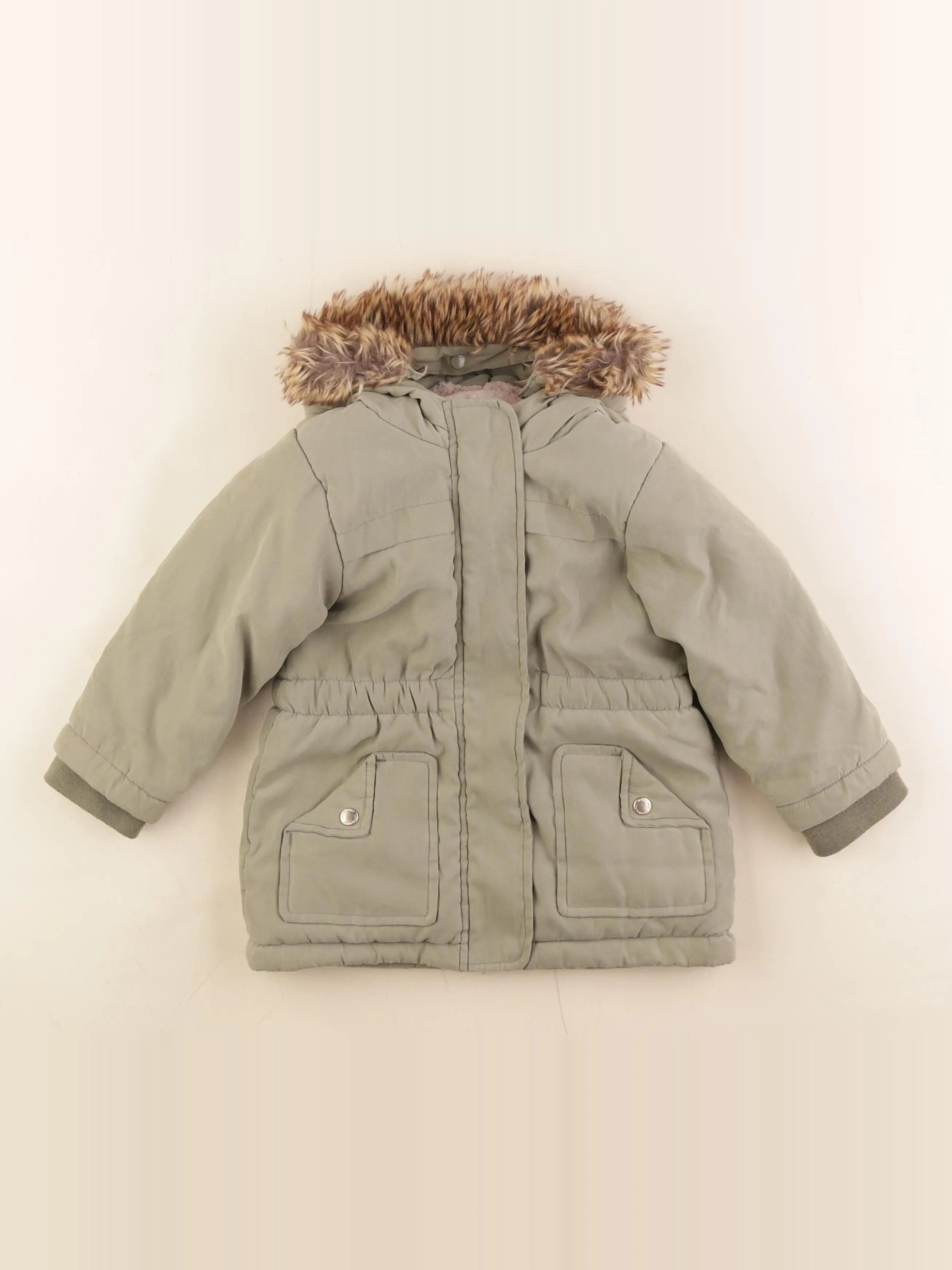 Vertbaudet - parka vert - 2 ans