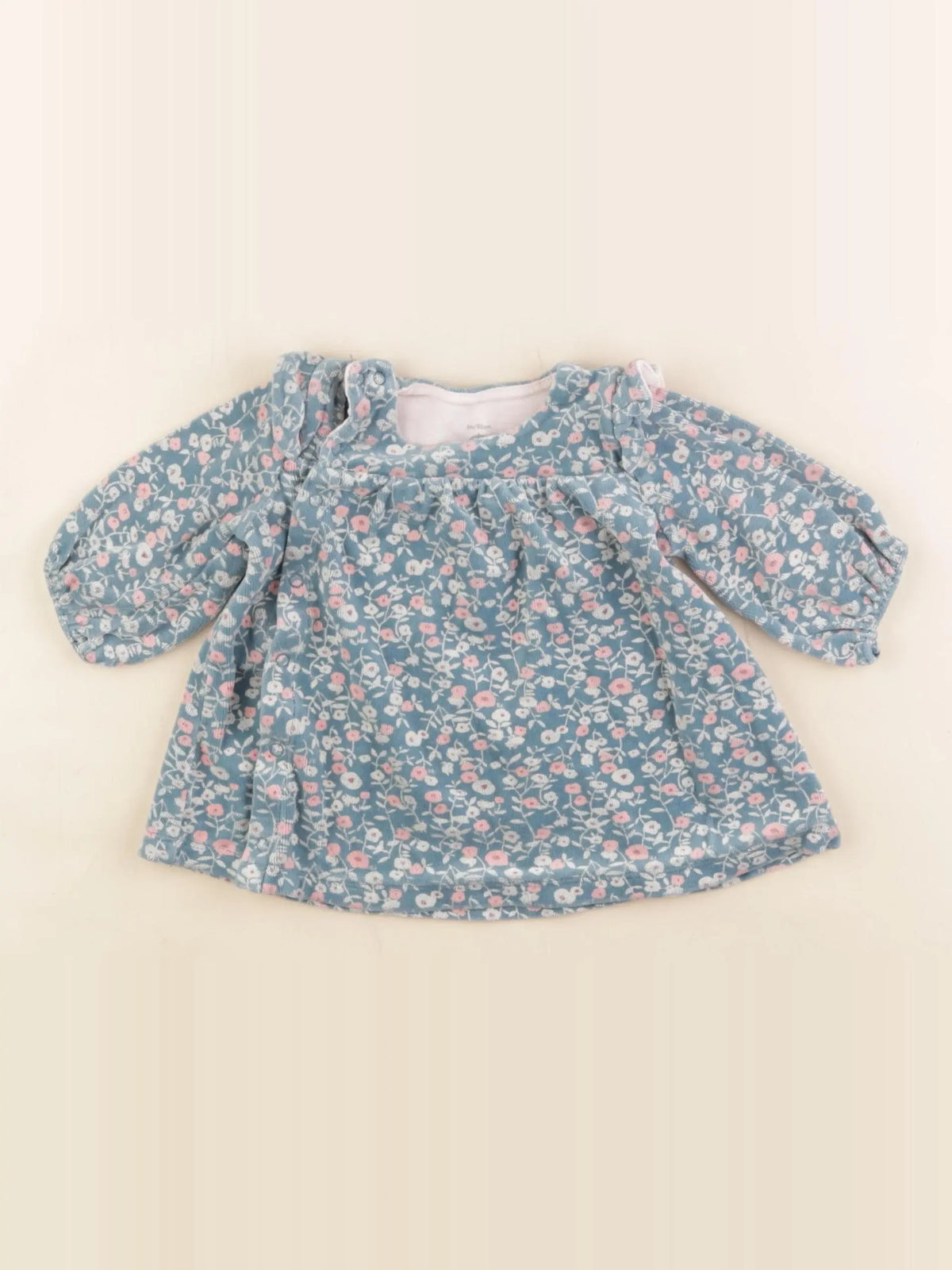 Petit Bateau - robe bleu - 3 mois