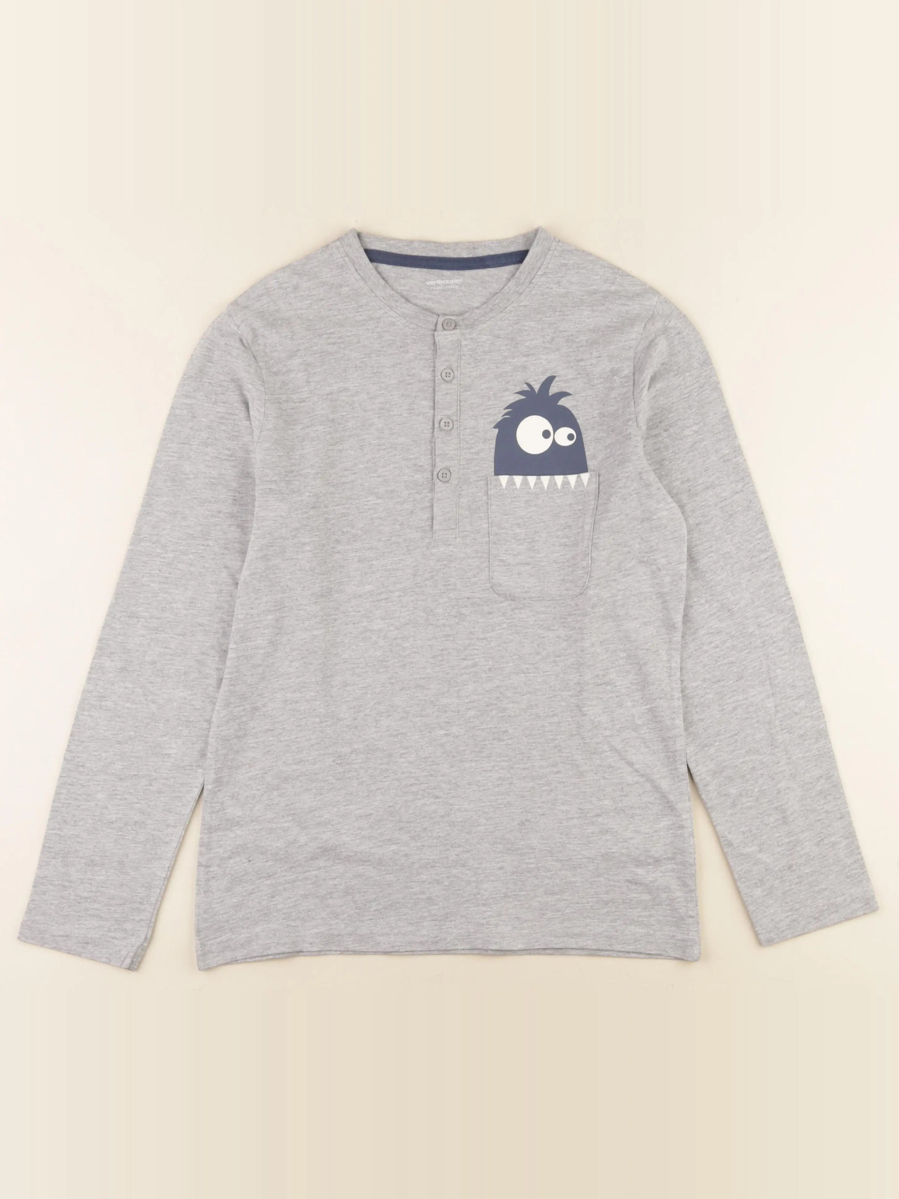 Vertbaudet - tee-shirt gris - 12 ans