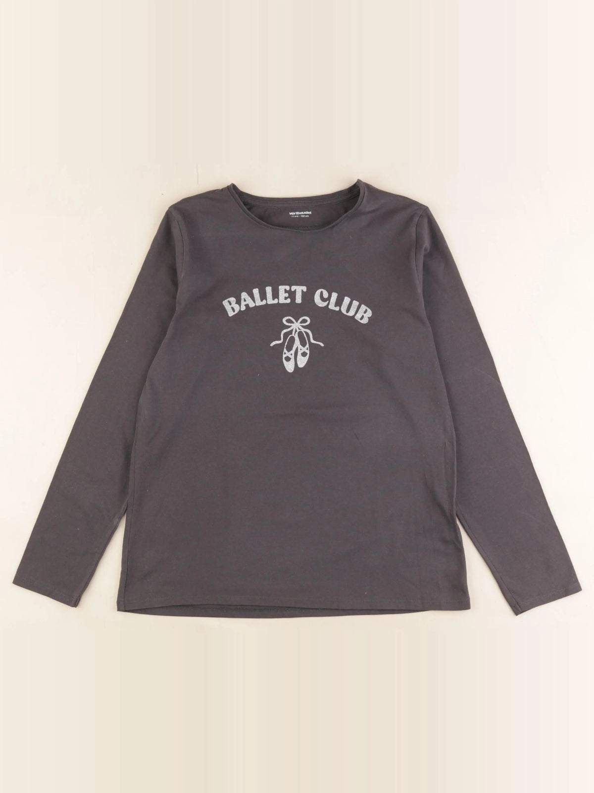 Vertbaudet - tee-shirt argent, gris - 12 ans