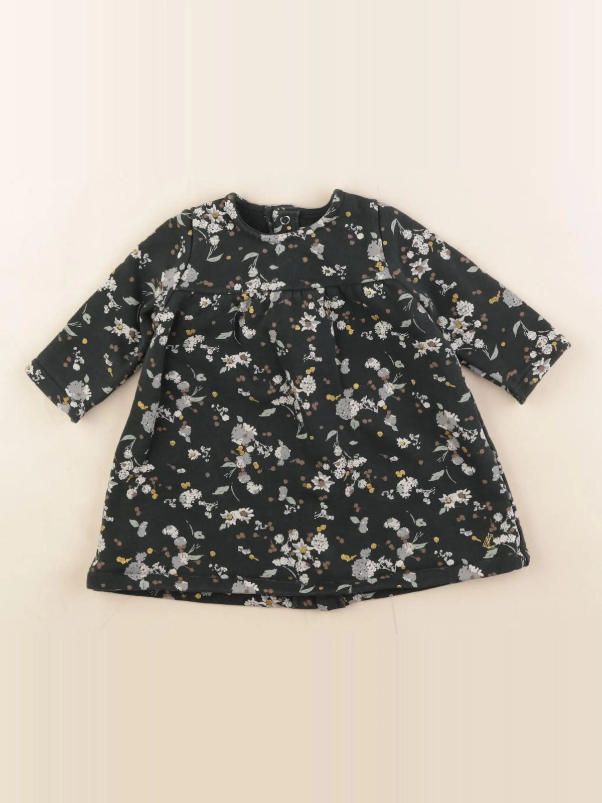 Petit Bateau - robe vert - 6 mois
