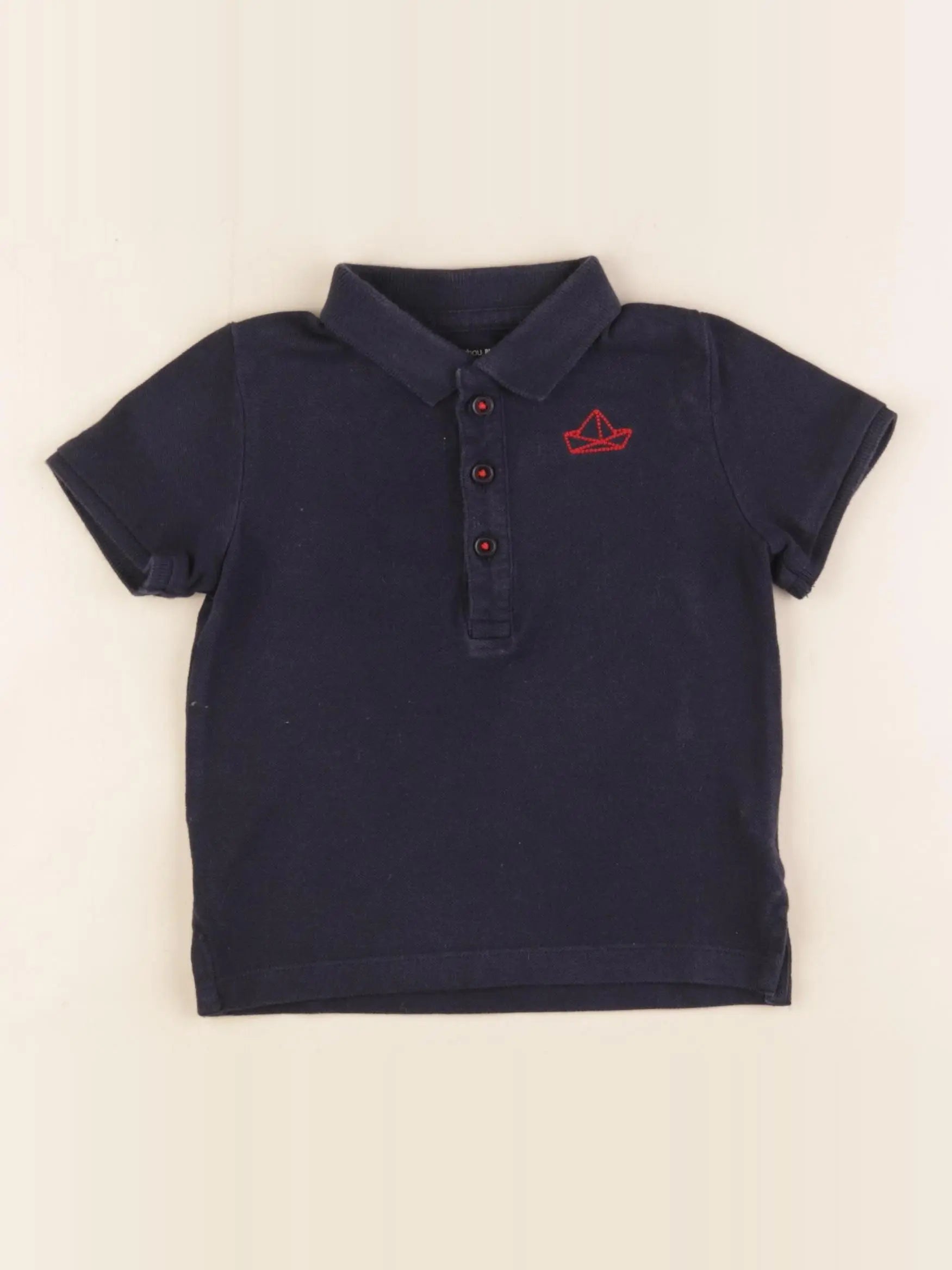 Boutchou - polo bleu - 24 mois