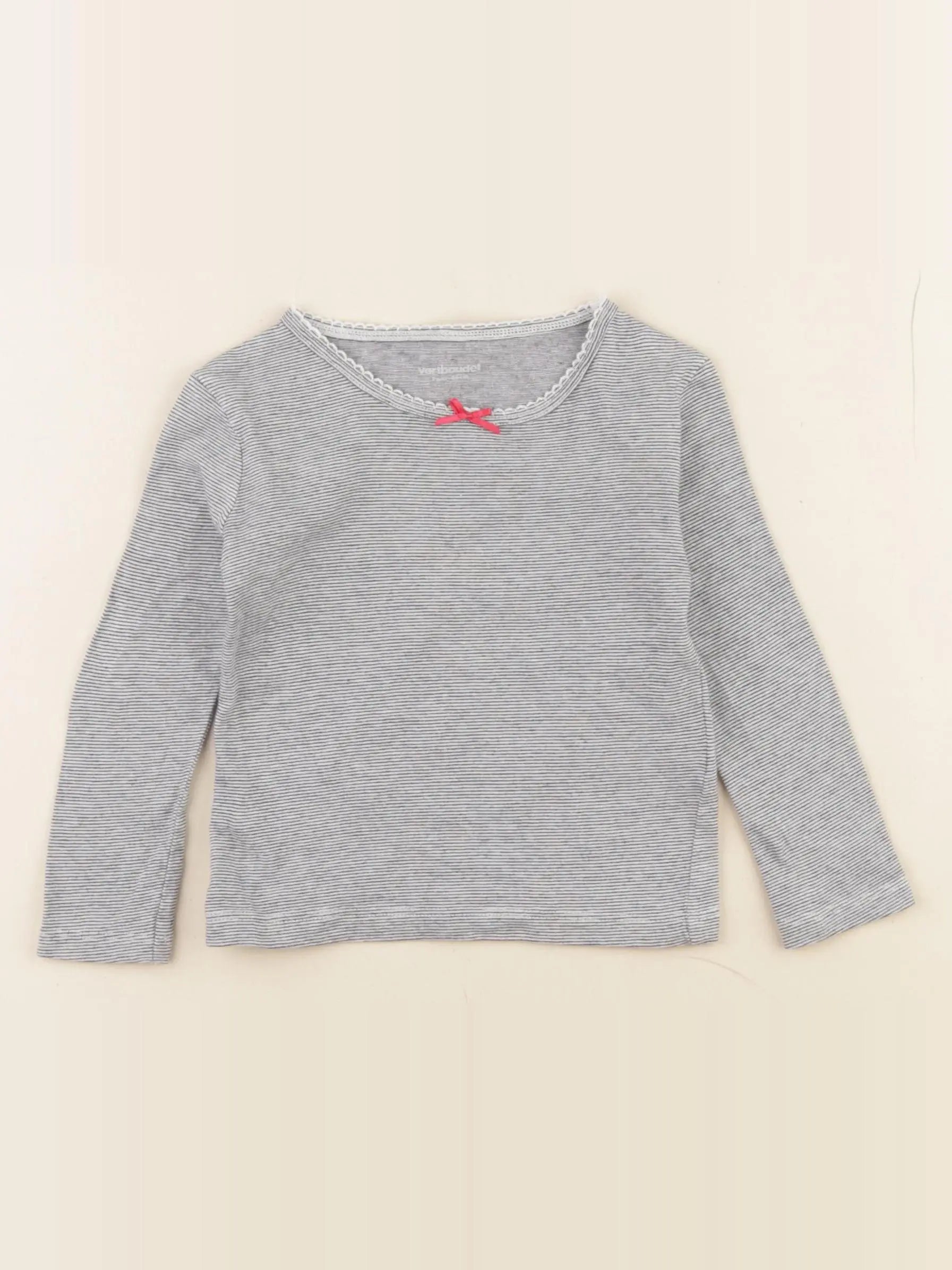 Vertbaudet - maillot de corps bleu, blanc - 2 ans