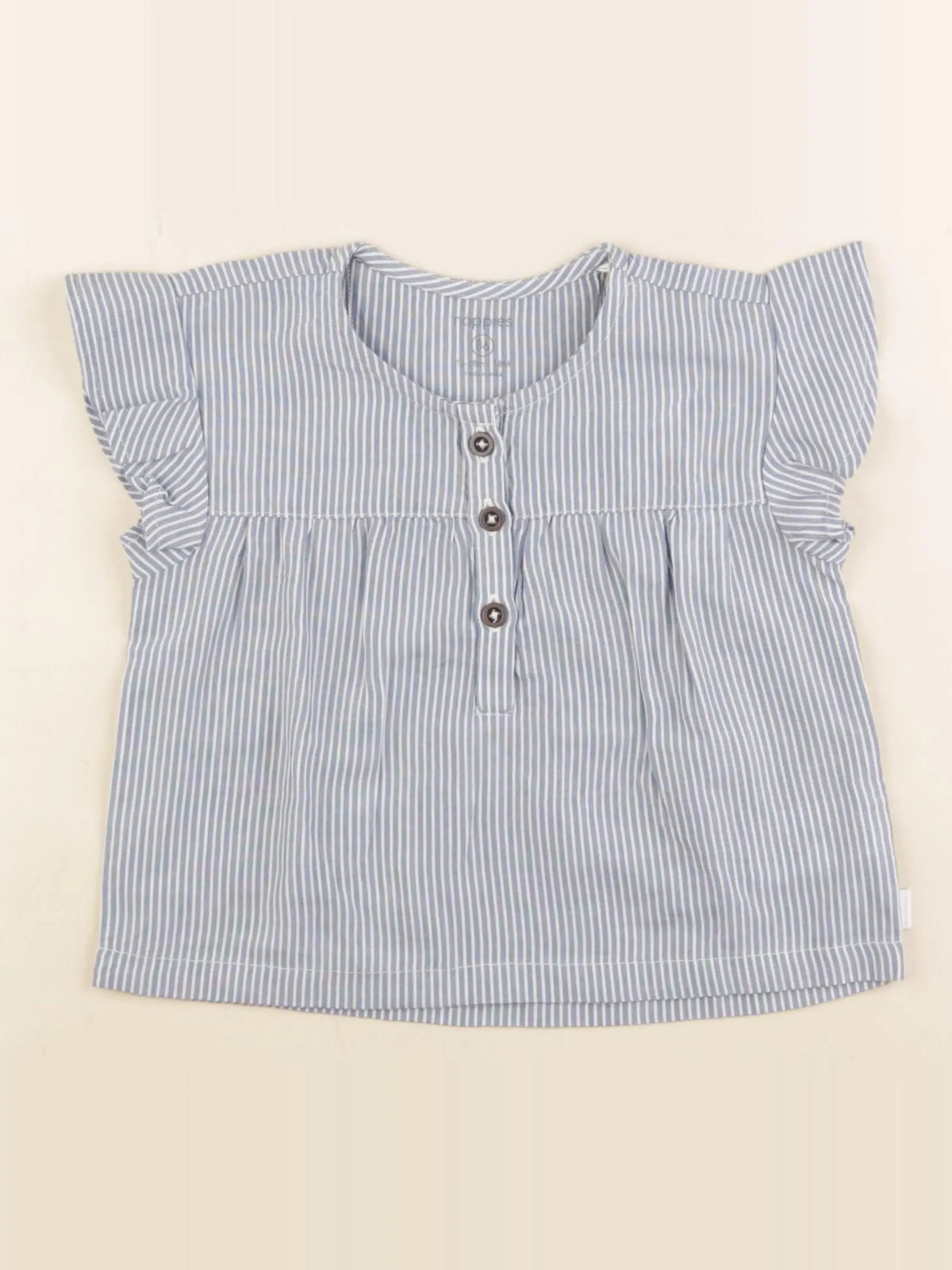 Noppies - blouse bleu - 12/18 mois