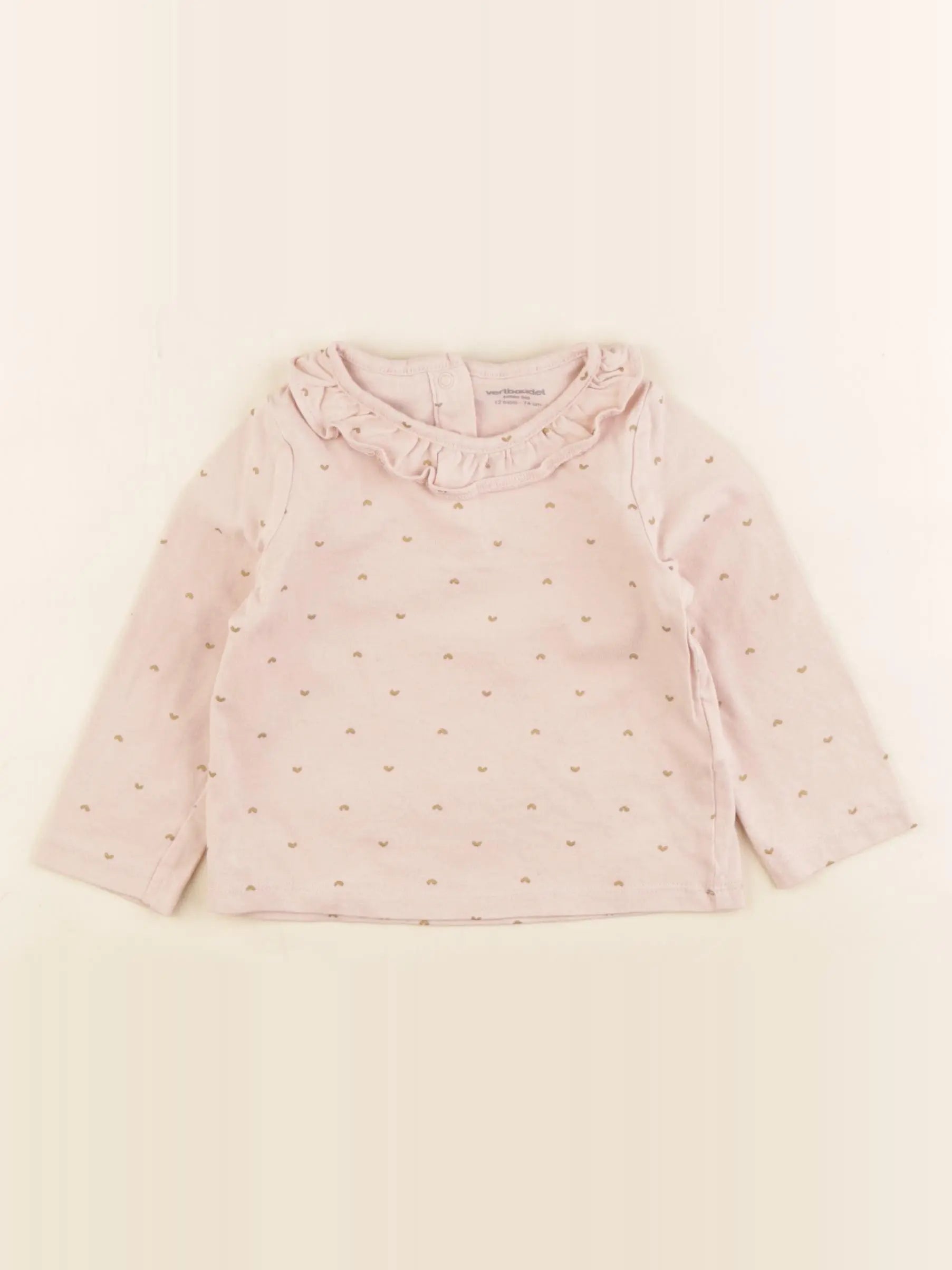 Vertbaudet - tee-shirt rose - 12 mois