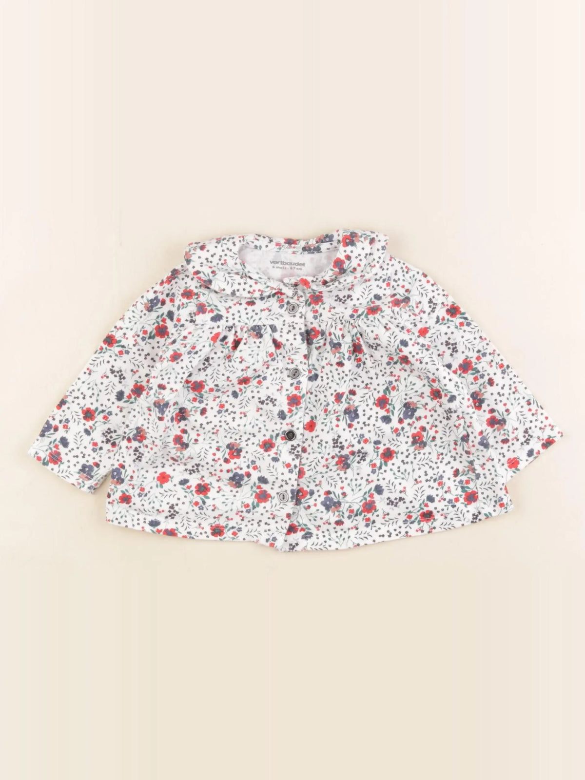 Vertbaudet - tee-shirt multicolore - 6 mois