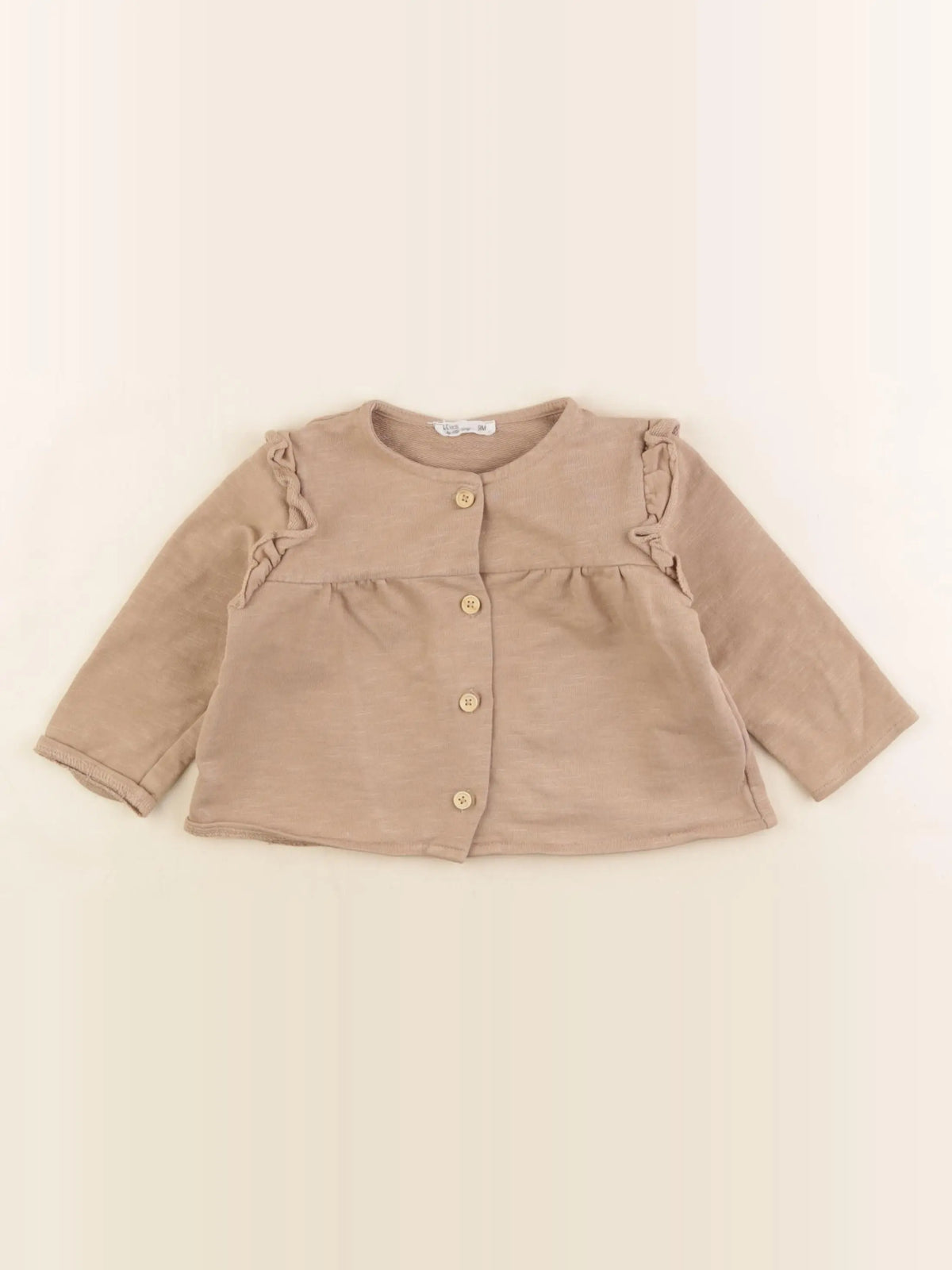 Little Cigogne - sweat marron - 9 mois