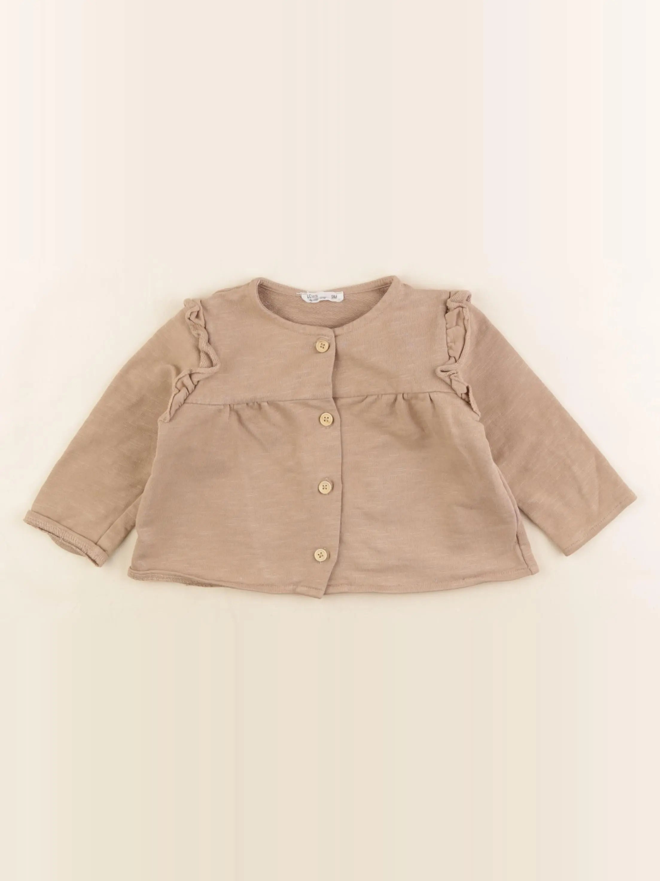 Little Cigogne - sweat marron - 9 mois