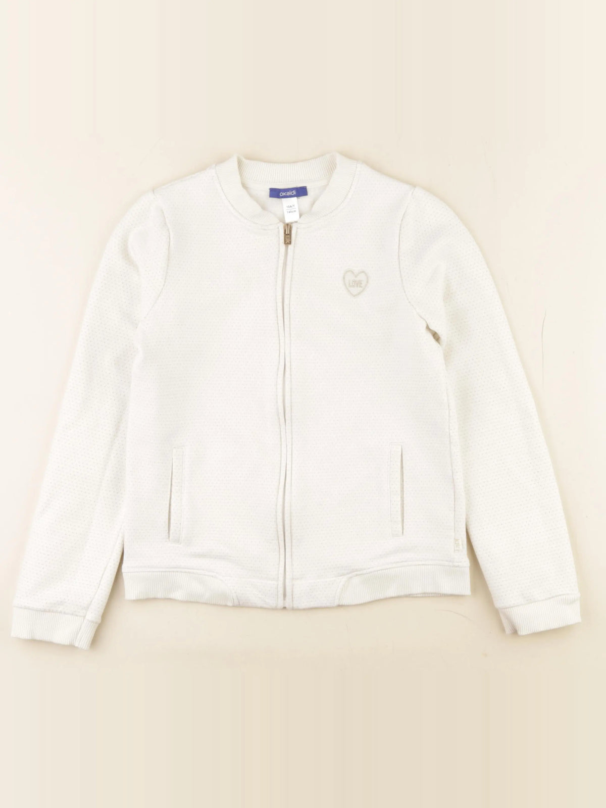 Okaidi - sweat beige, or - 10 ans