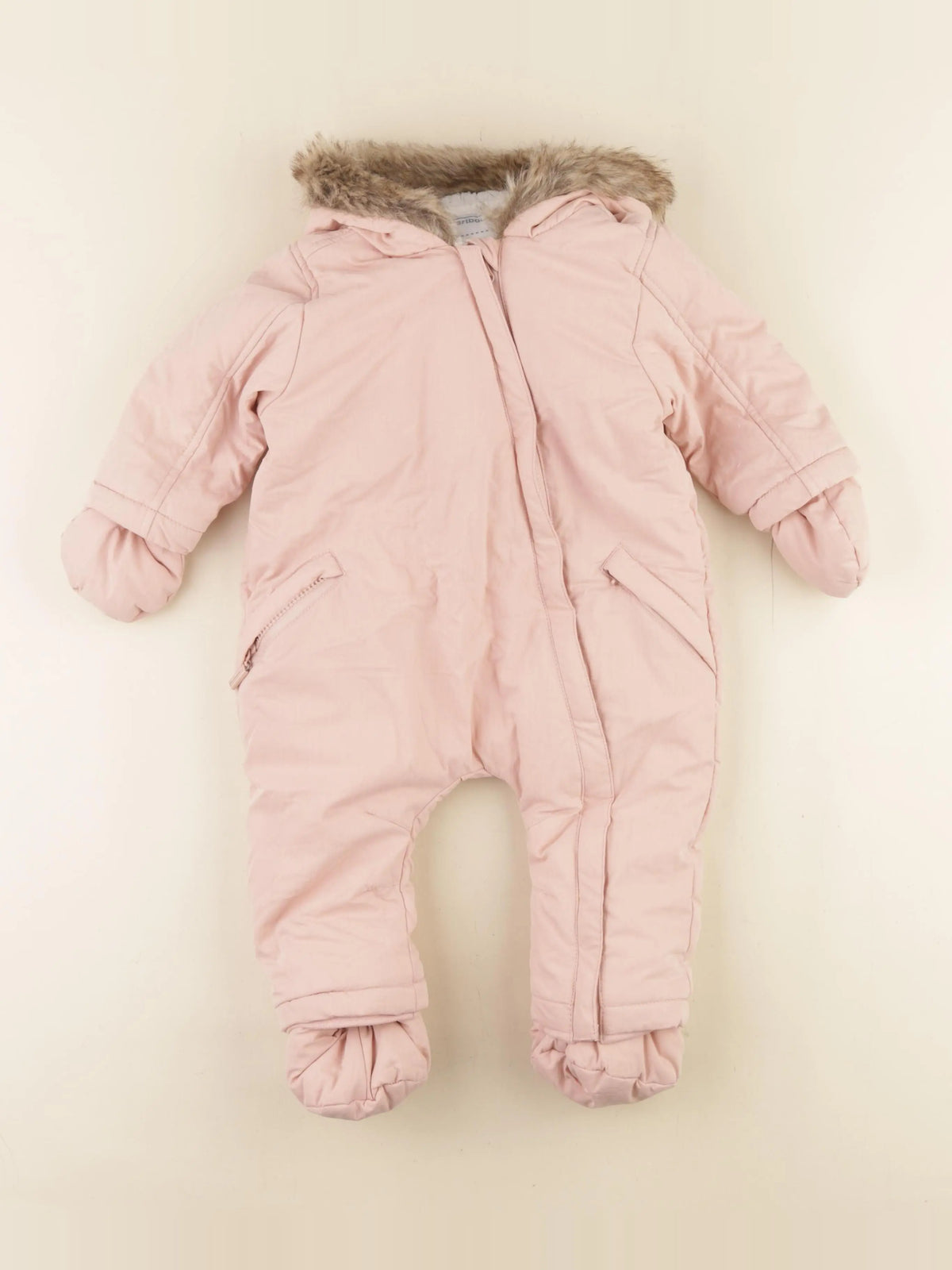 Vertbaudet - combi-pilote rose - 12 mois