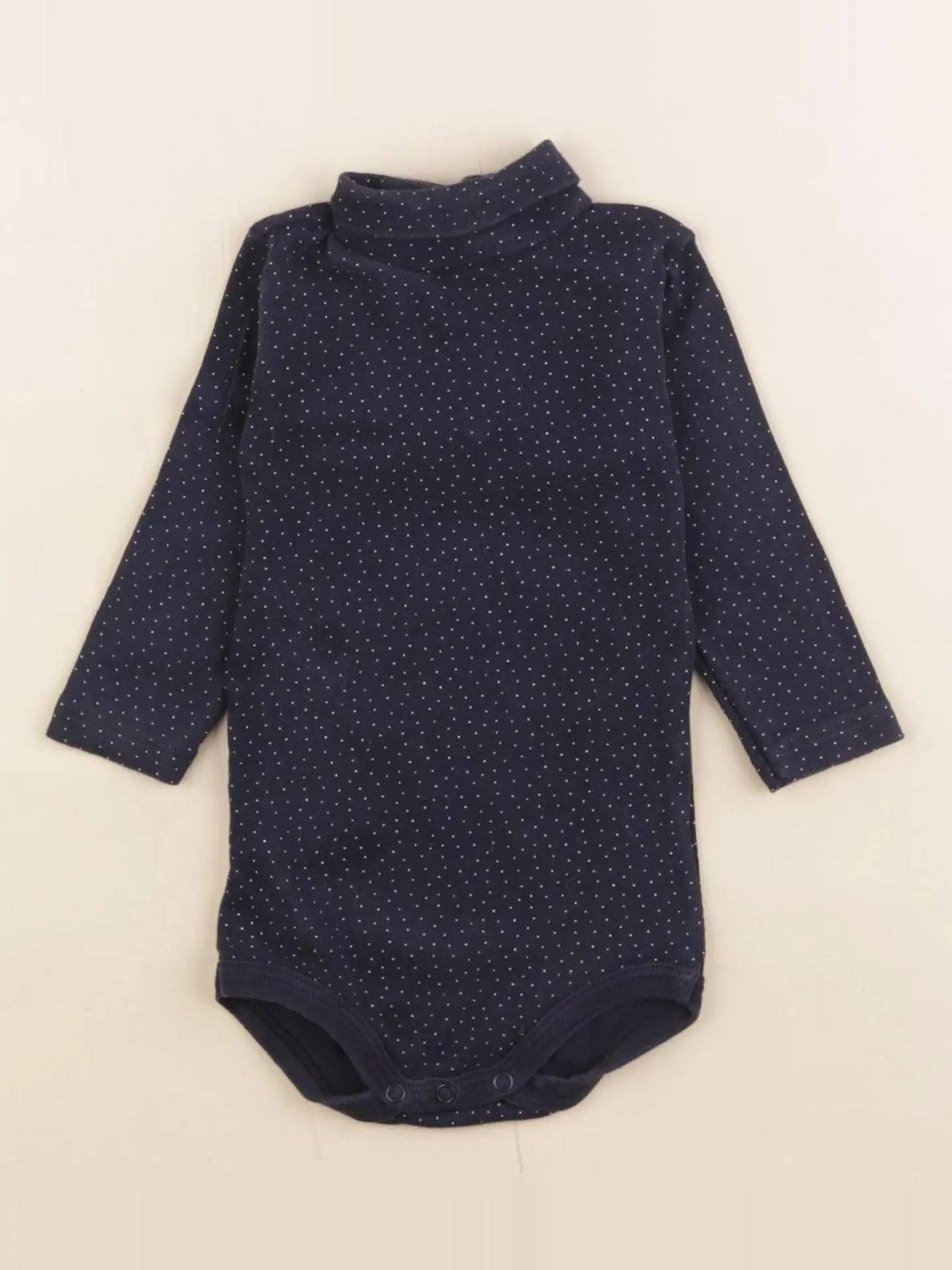Petit Bateau - body à col bleu - 6 mois