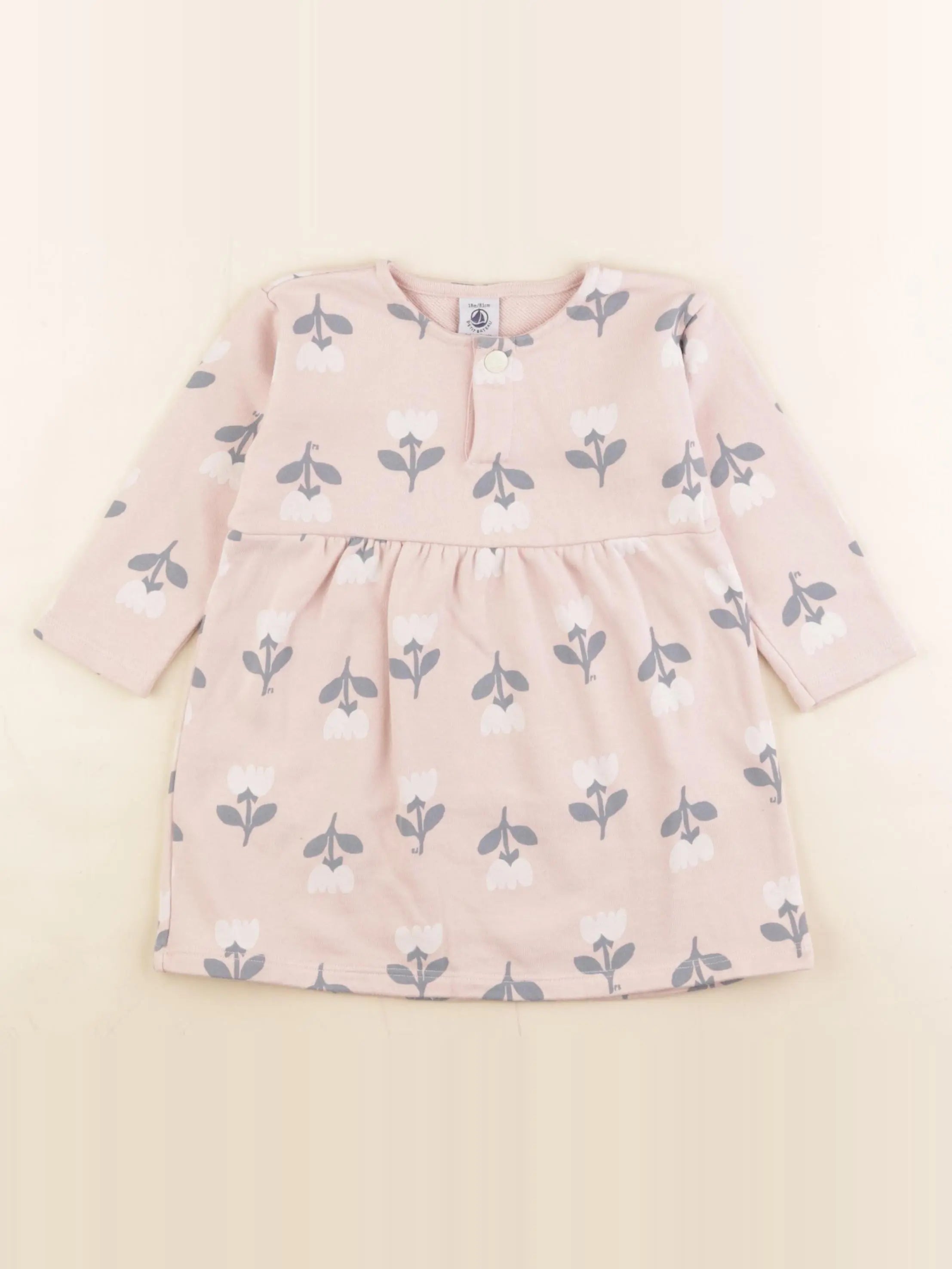 Petit Bateau - robe rose - 18 mois