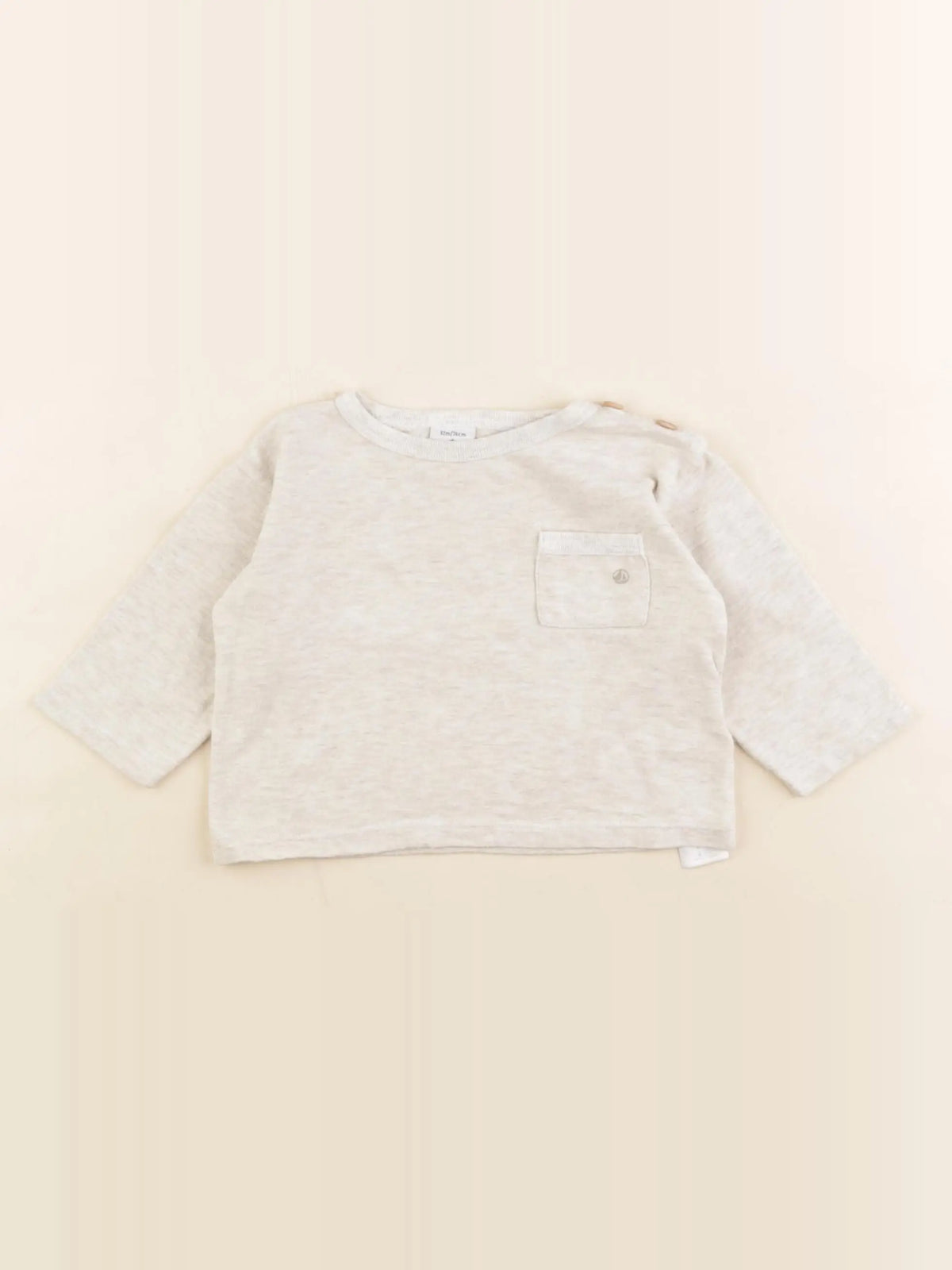 Petit Bateau - tee-shirt beige - 12 mois