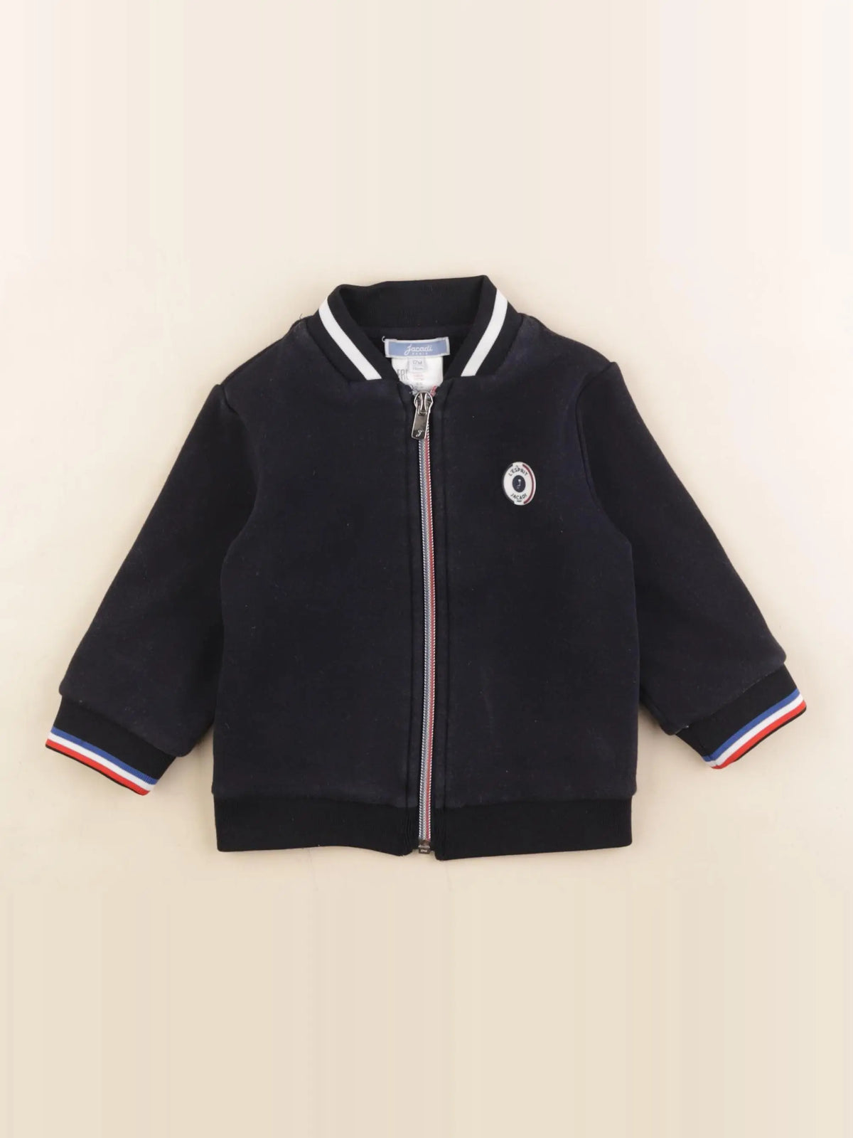 Jacadi - sweat bleu - 12 mois