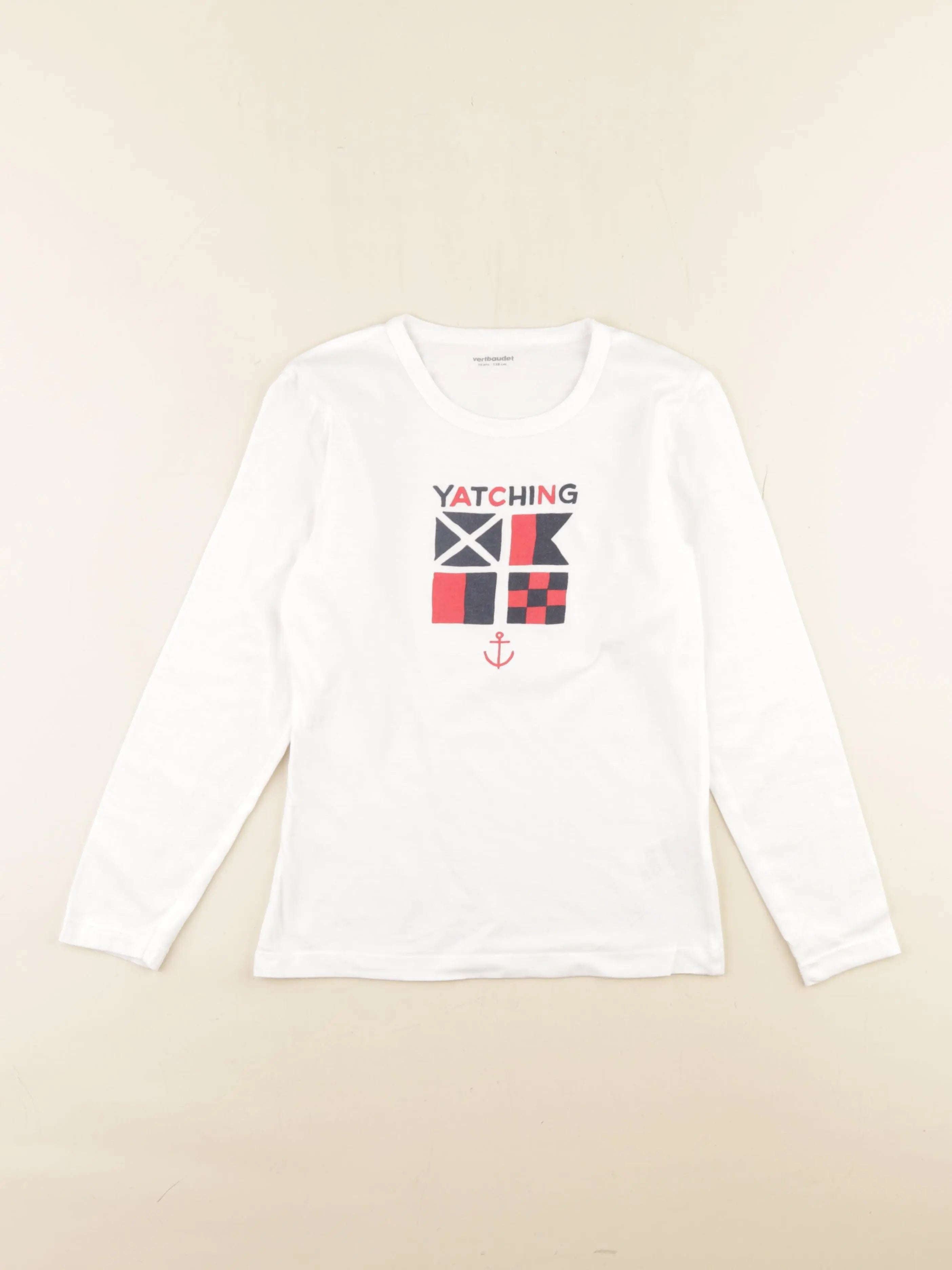 Vertbaudet - tee-shirt blanc - 10 ans