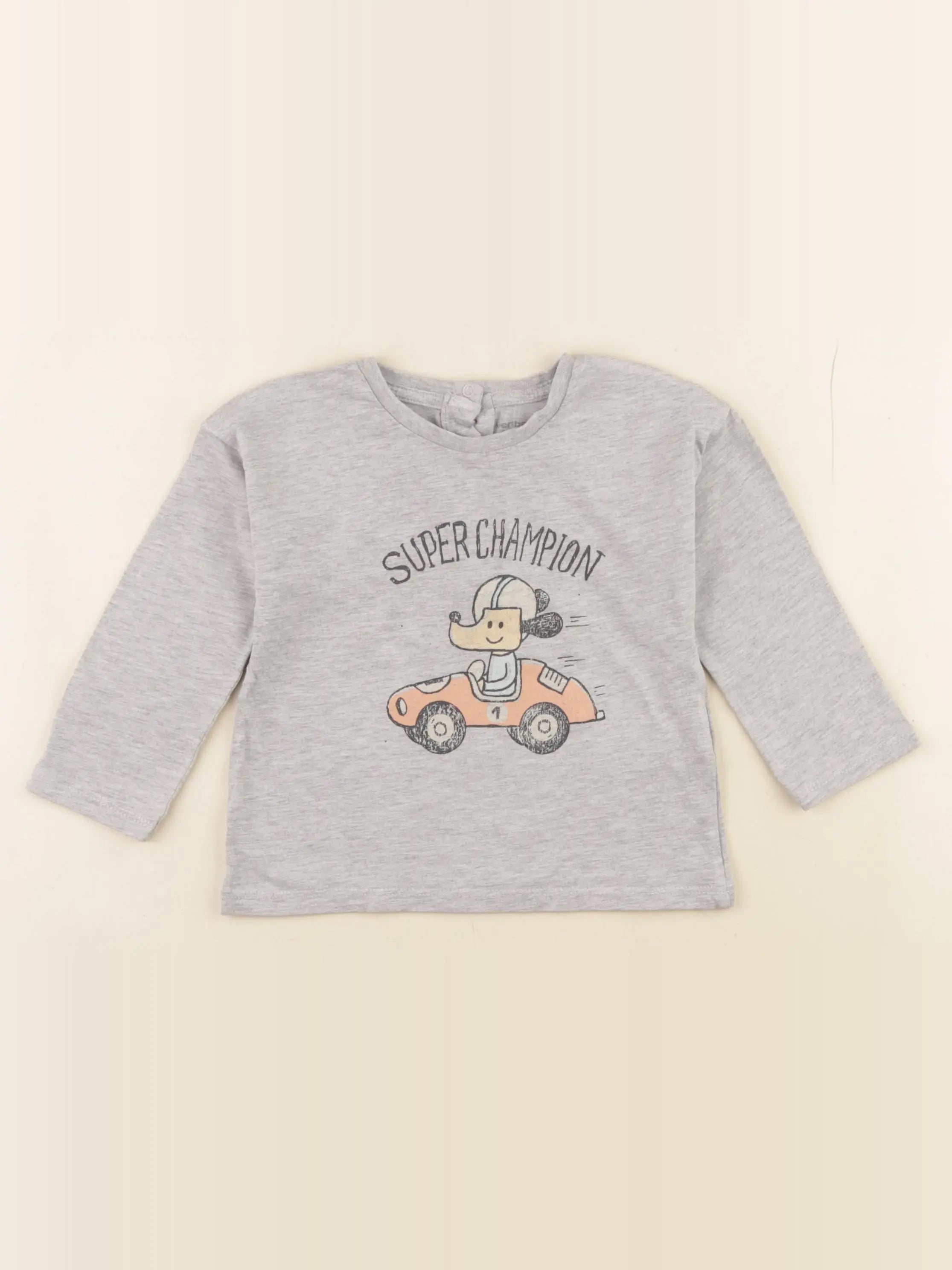 Vertbaudet - tee-shirt gris - 24 mois