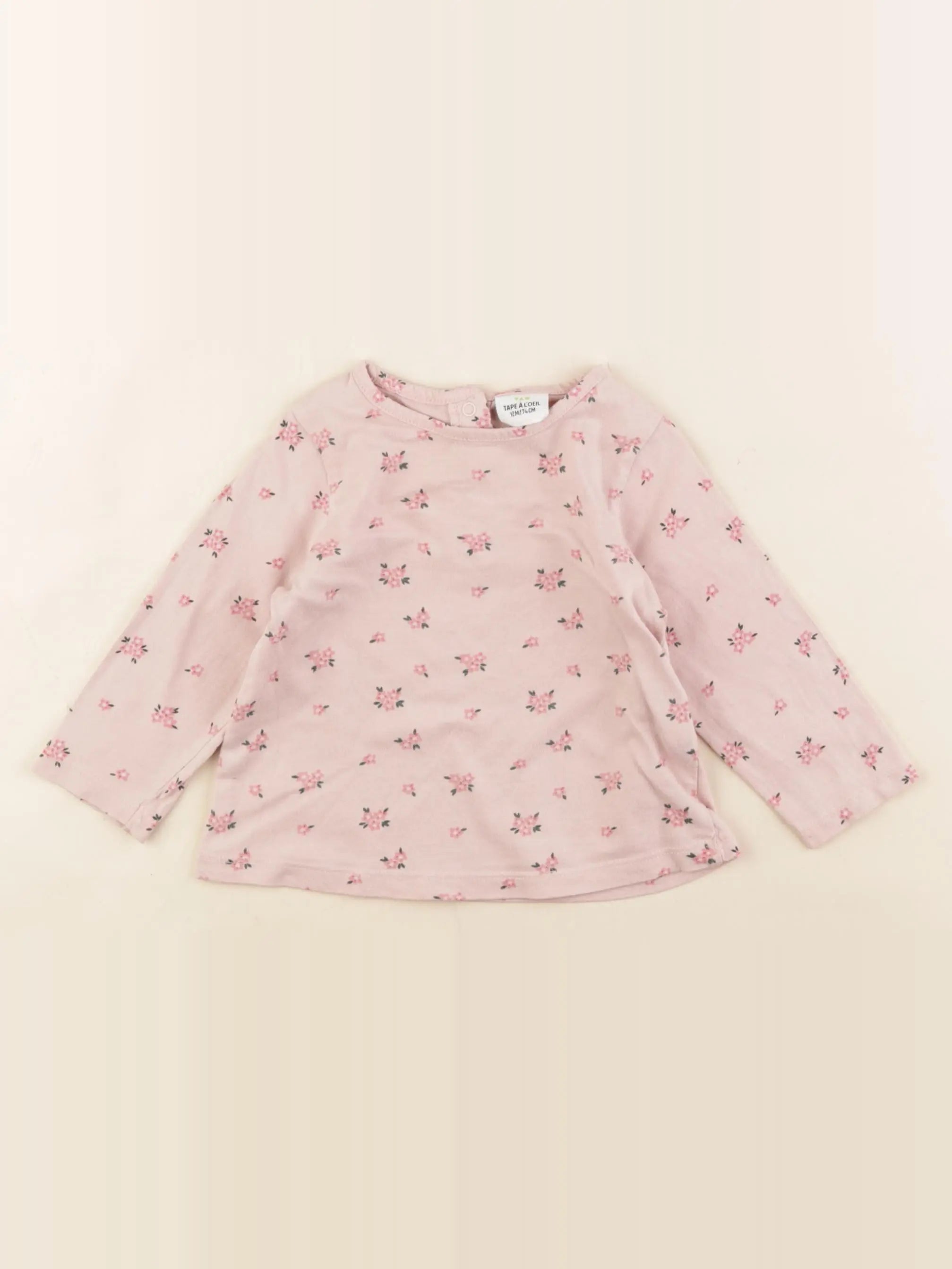 Tape à l'oeil - tee-shirt rose - 12 mois