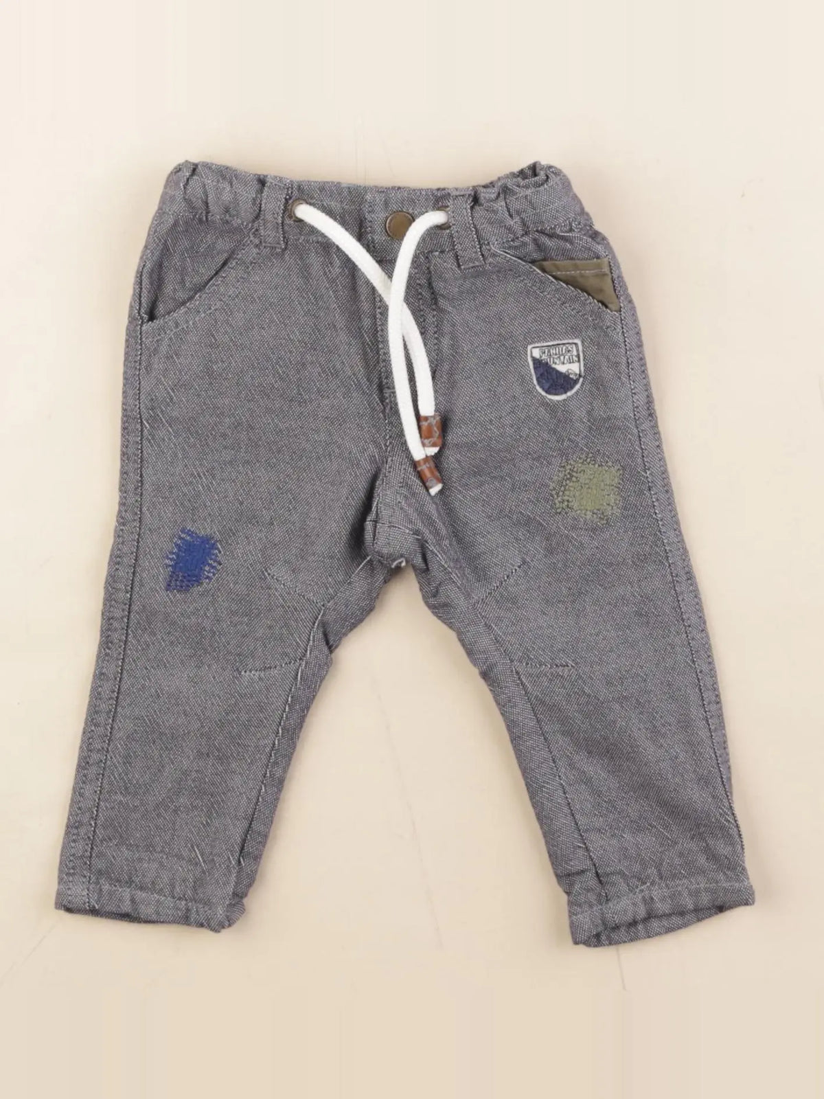 Vertbaudet - pantalon gris - 3 mois