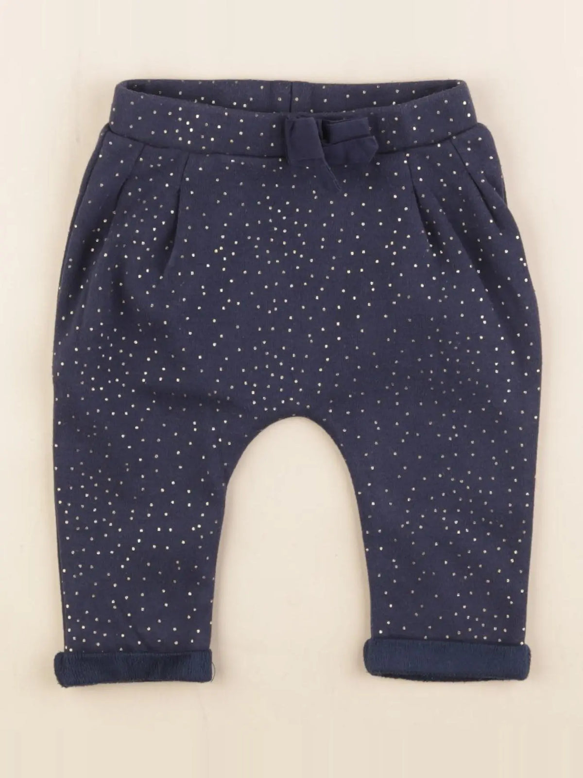 Boutchou - pantalon bleu, or - 6 mois