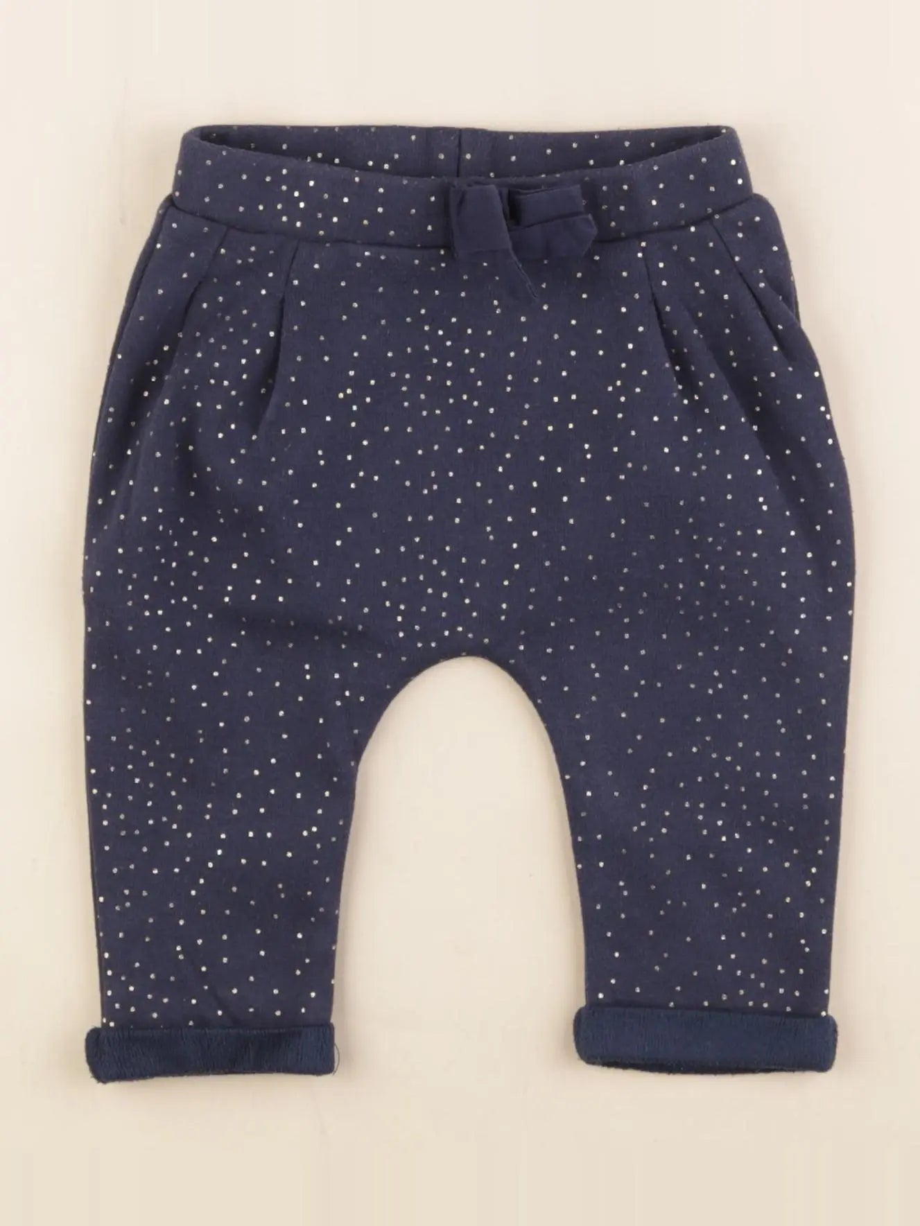 Boutchou - pantalon bleu, or - 6 mois