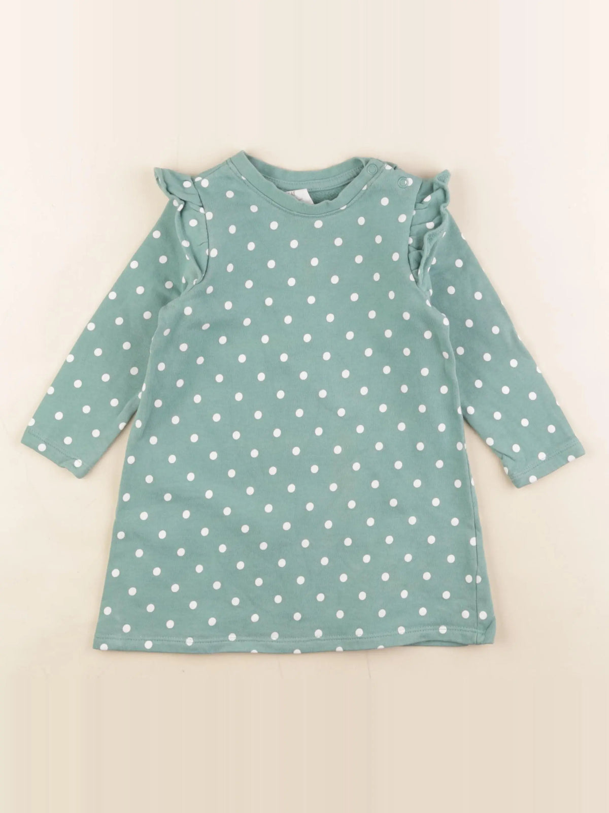 H&M - robe vert - 12/18 mois