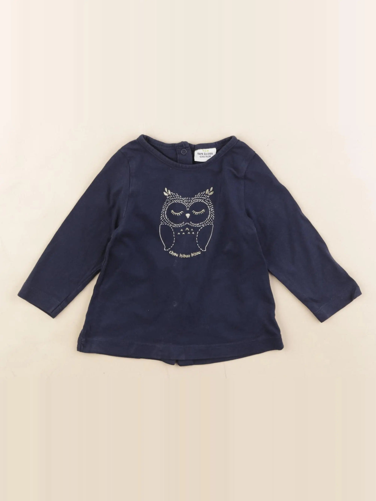 Tape à l'oeil - tee-shirt bleu - 12 mois