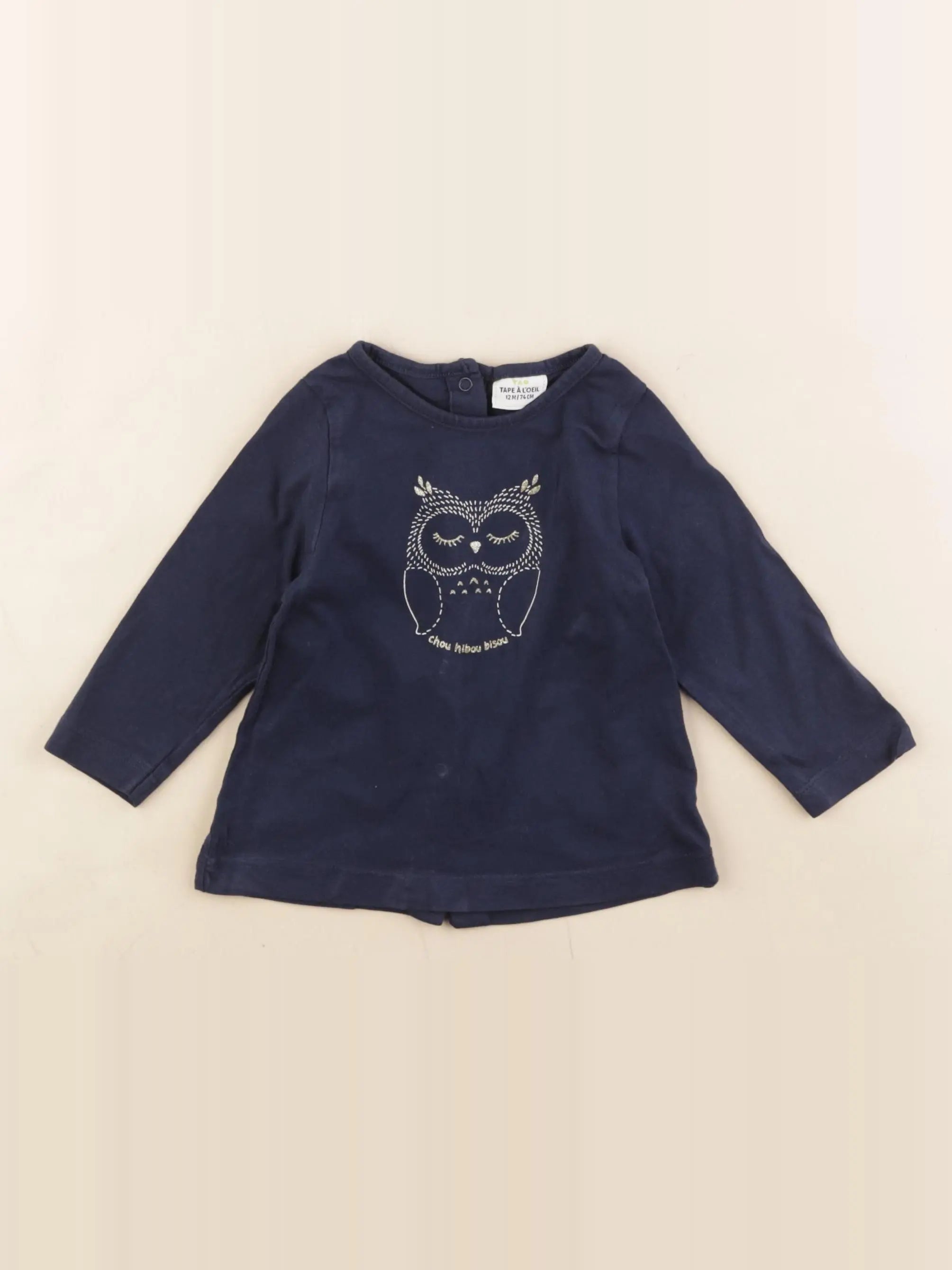 Tape à l'oeil - tee-shirt bleu - 12 mois