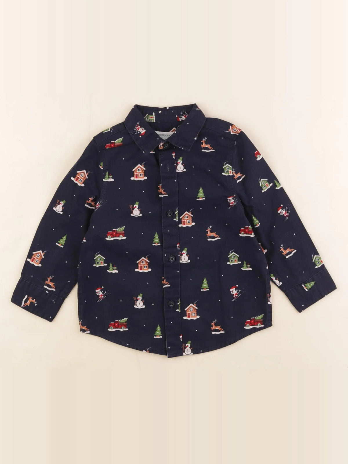 Vertbaudet - chemise bleu - 2 ans