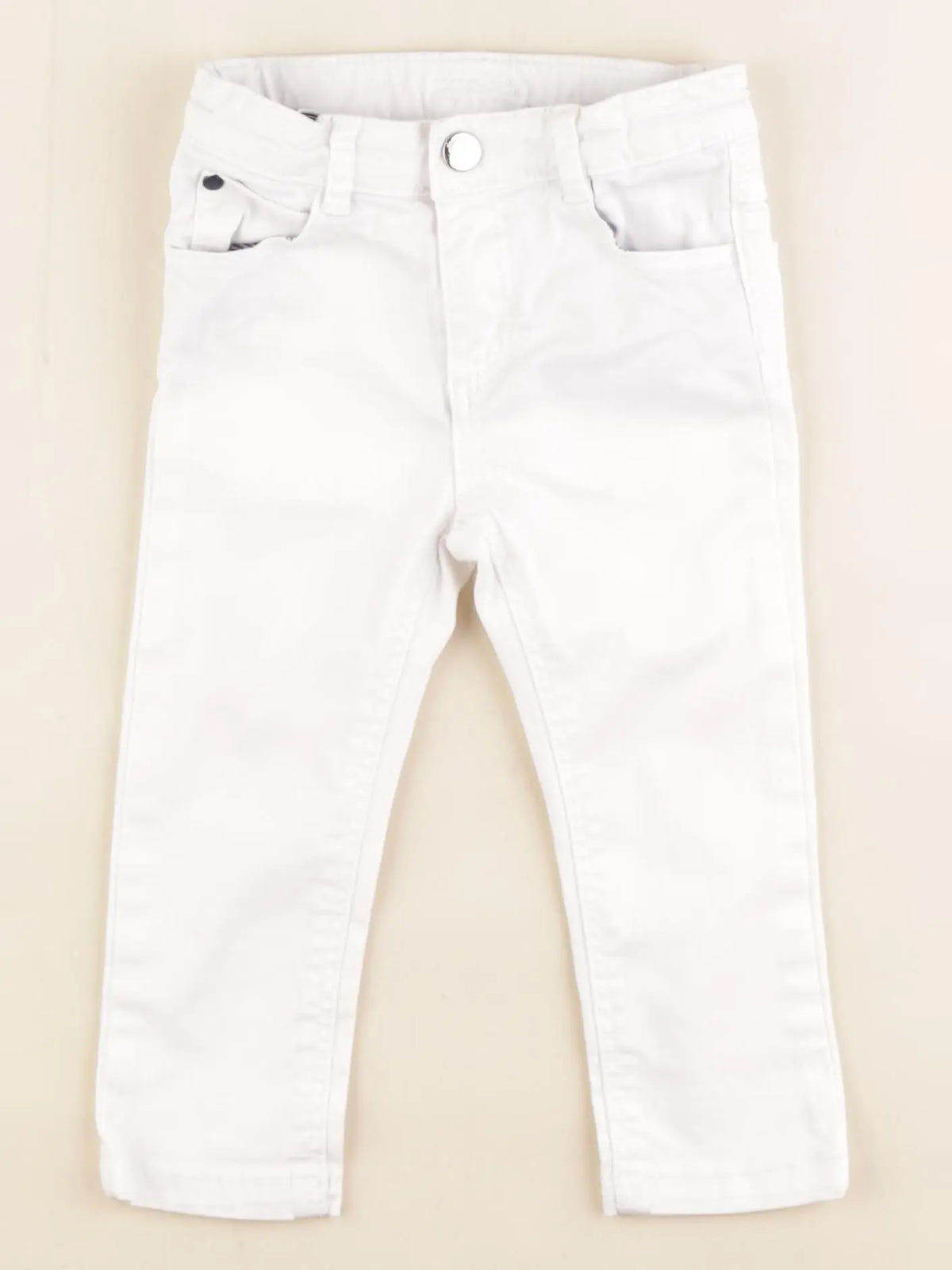 Jacadi - jean blanc - 18 mois