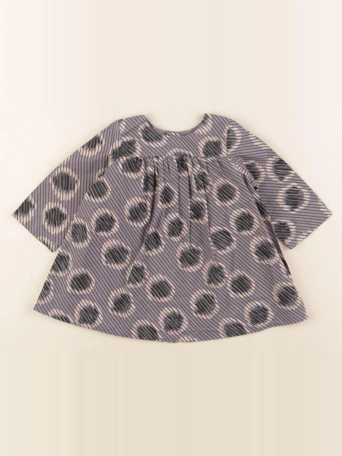 Bonpoint - robe gris, rose - 6 mois