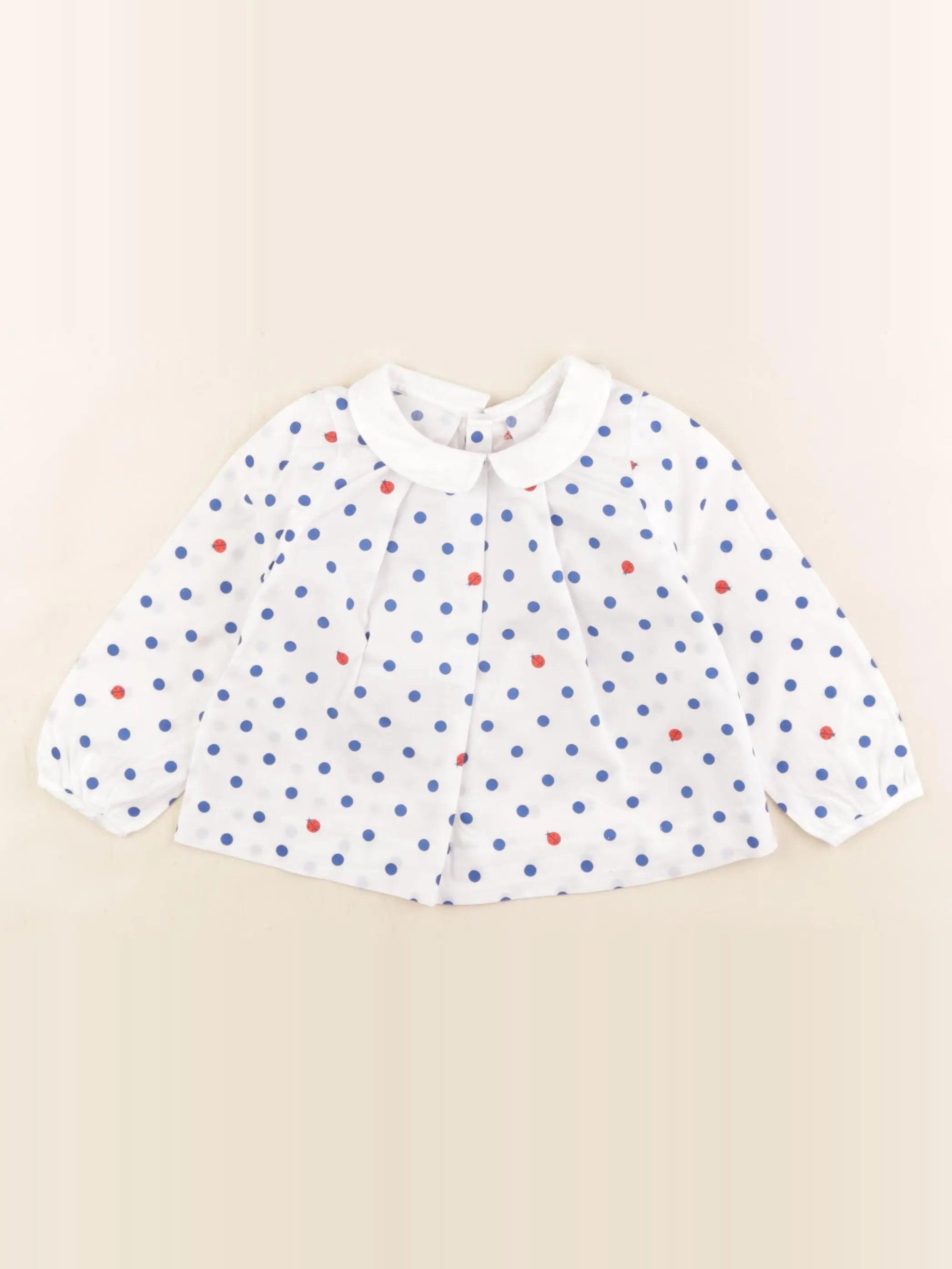 Jacadi - blouse bleu - 12 mois