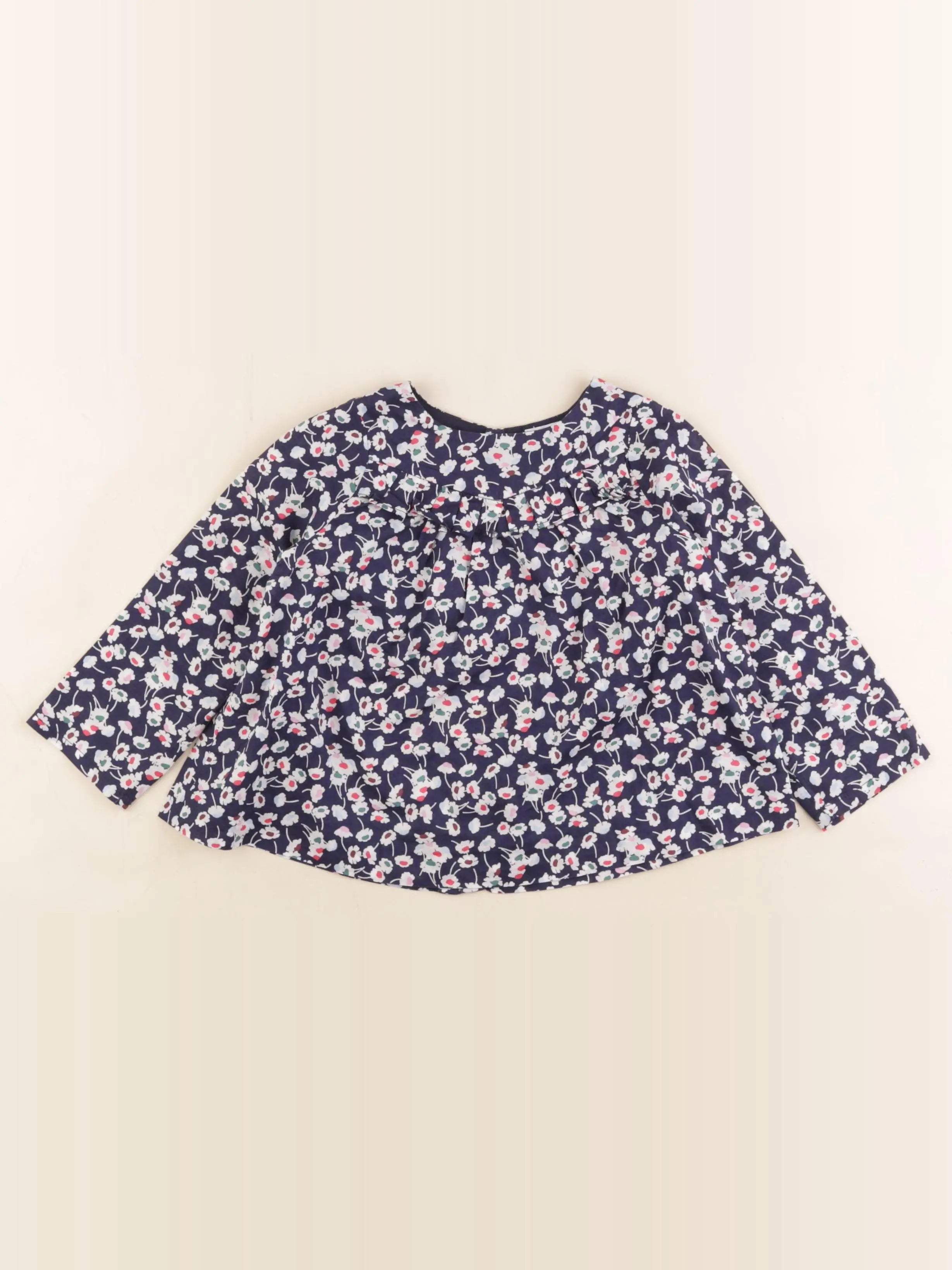 Jacadi - blouse liberty bleu - 24 mois