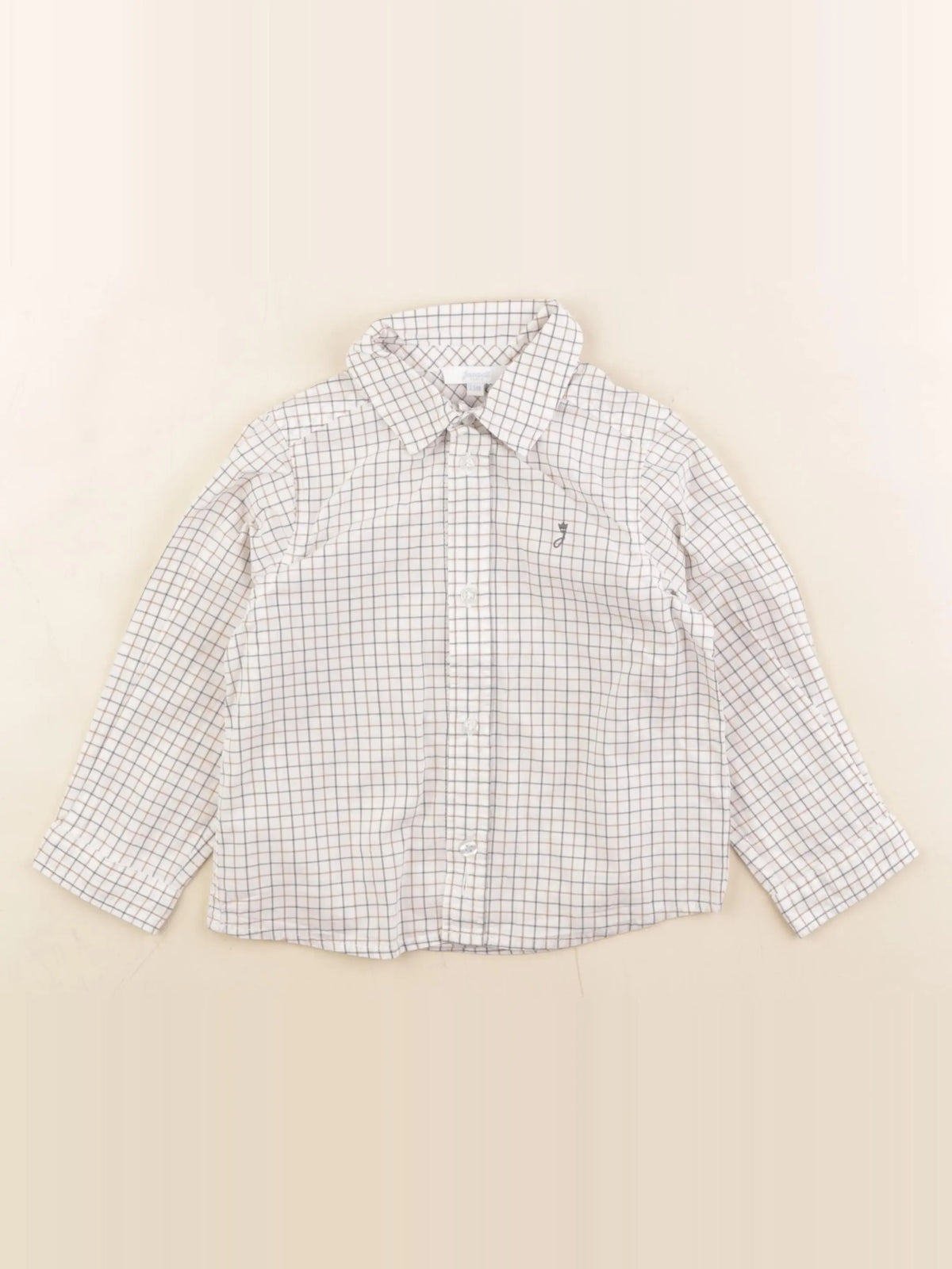 Jacadi - chemise blanc, gris - 24 mois