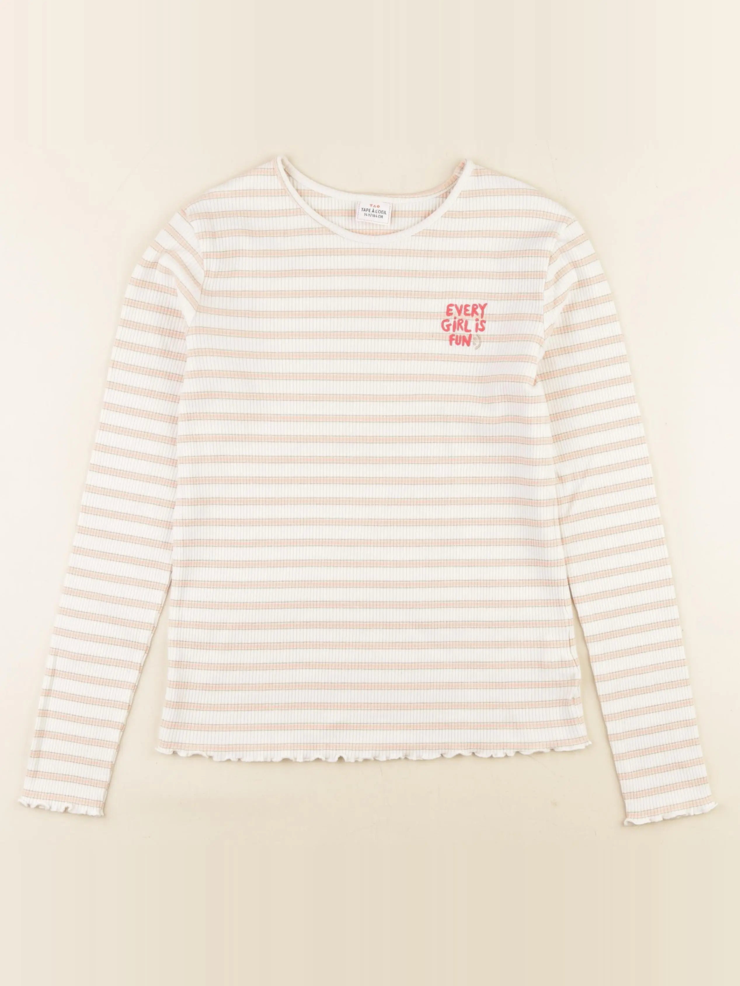 Tape à l'oeil - tee-shirt blanc, rose - 14 ans